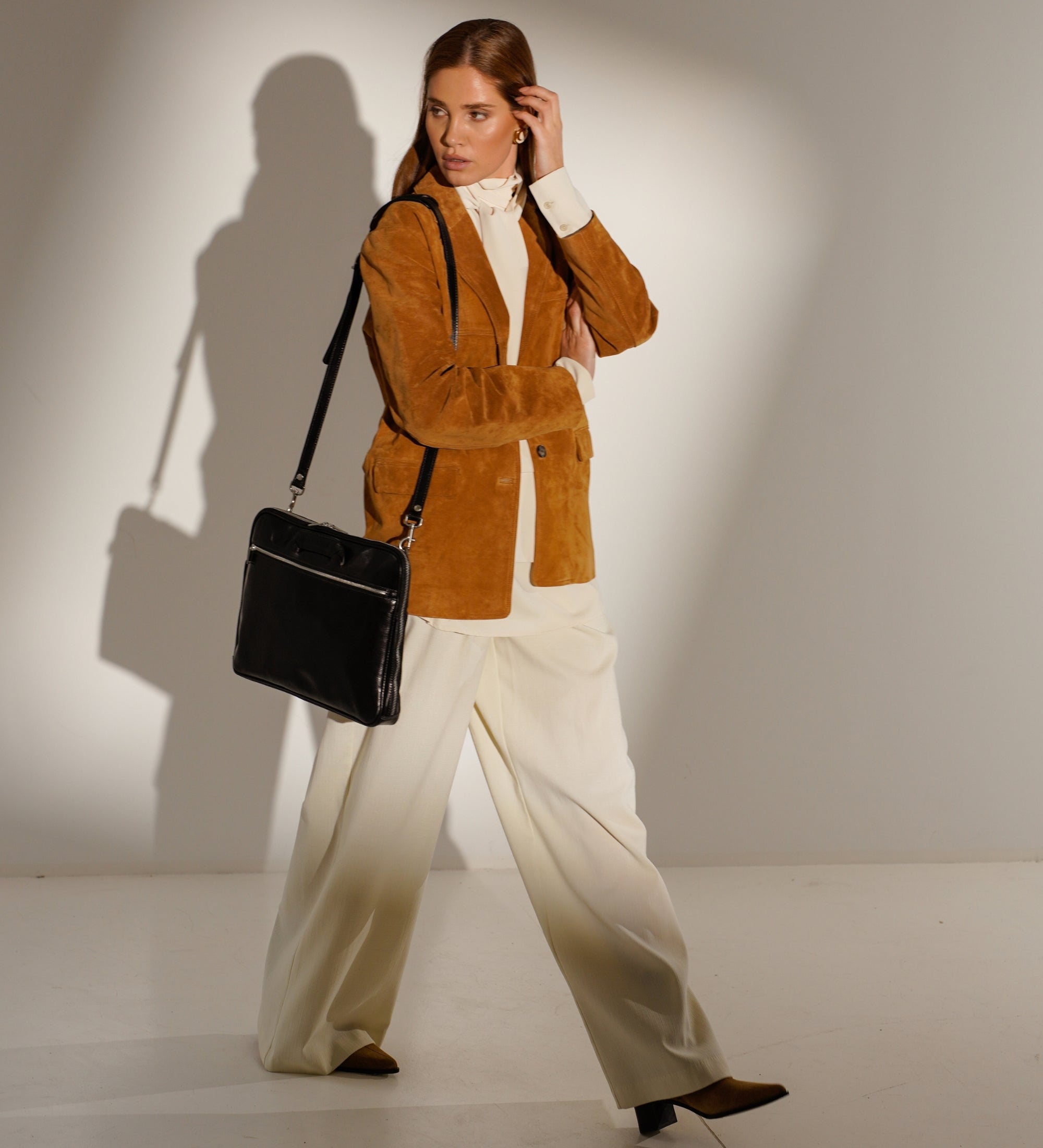 Leren aktetas laptoptas voor dames - Brave New World