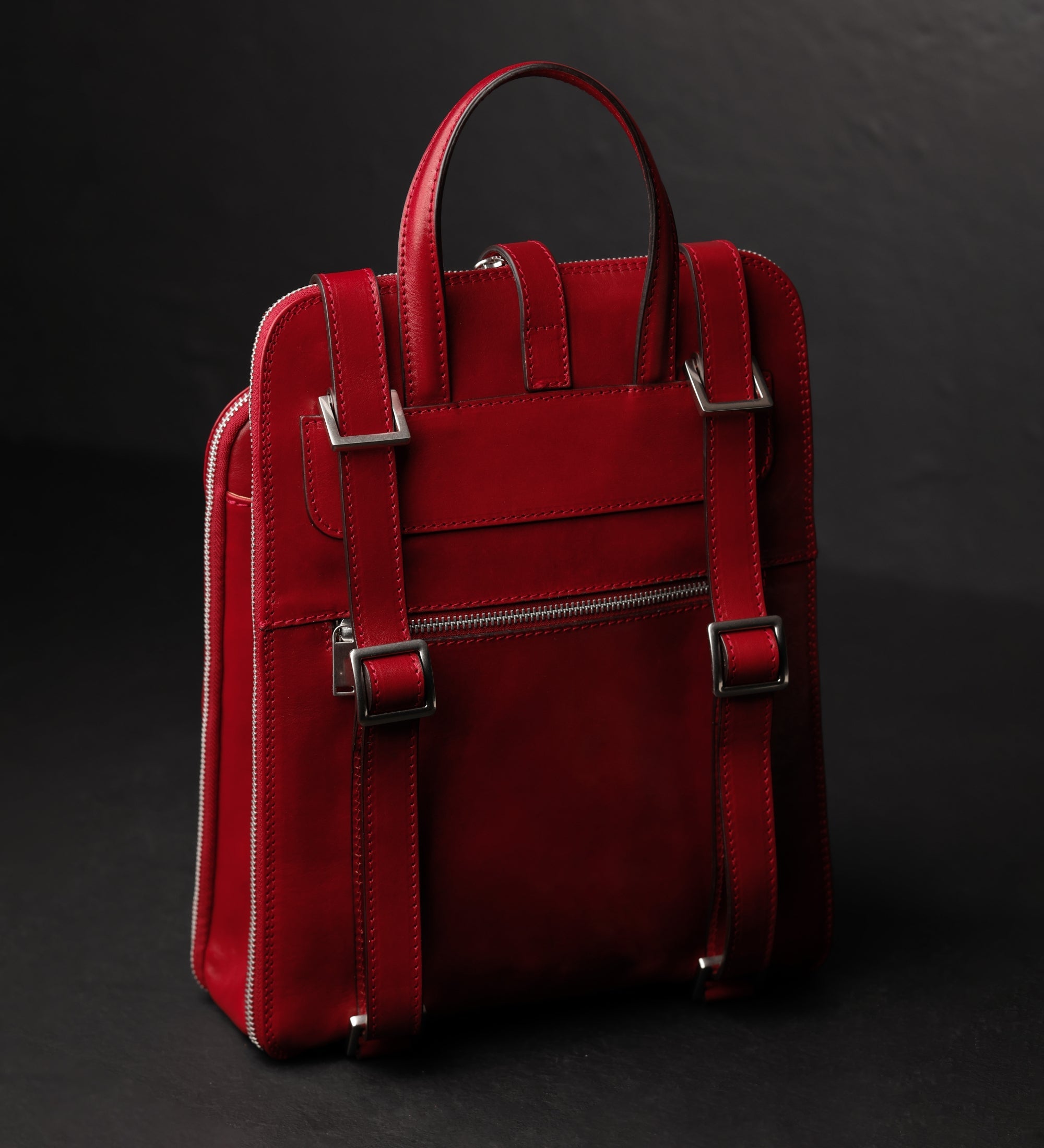 Veelzijdige leren rugtas schoudertas voor dames - Clarissa