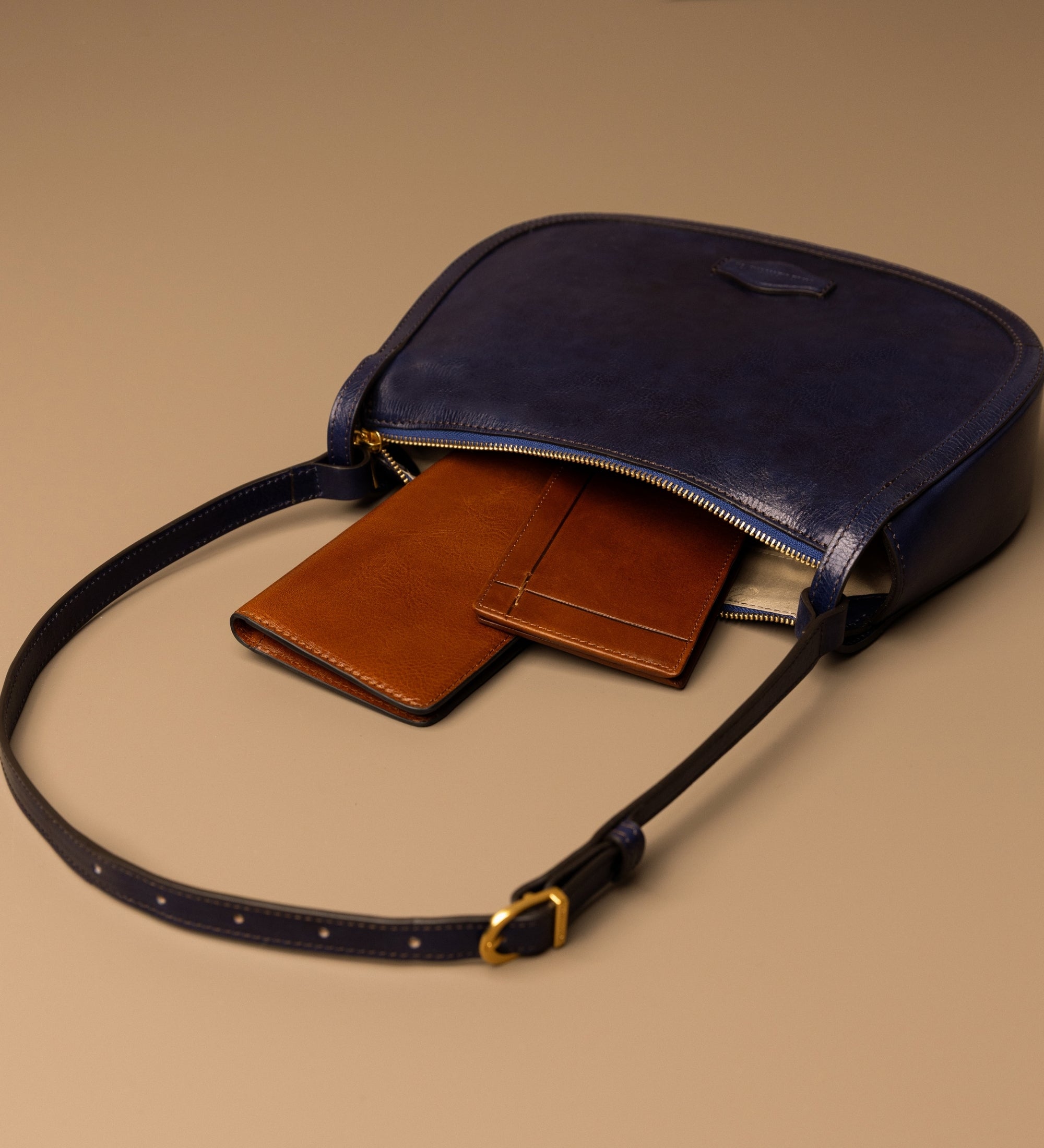 Leren hobotas voor dames - La Noia