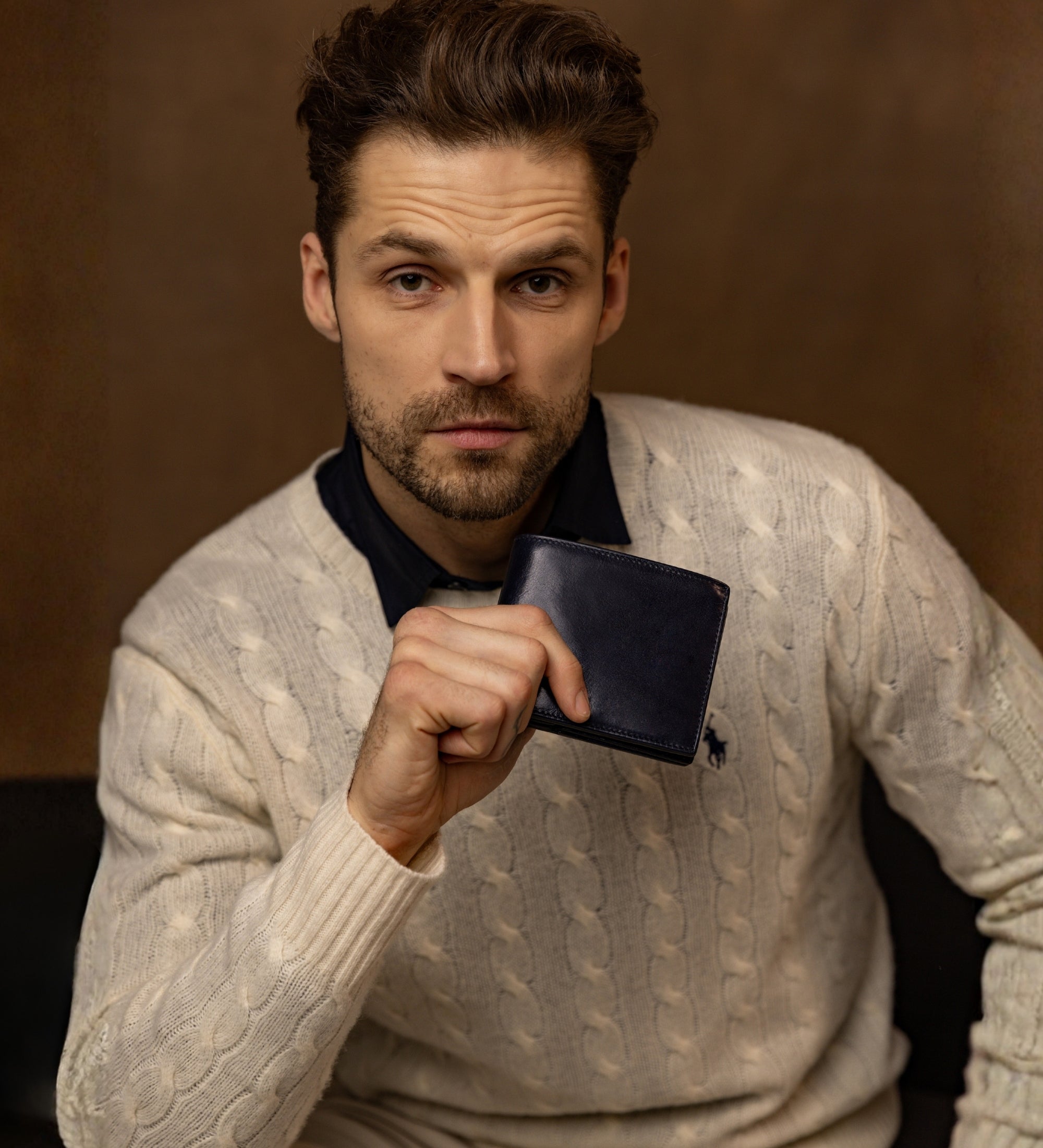 Leren bifold portemonnee - Daniel