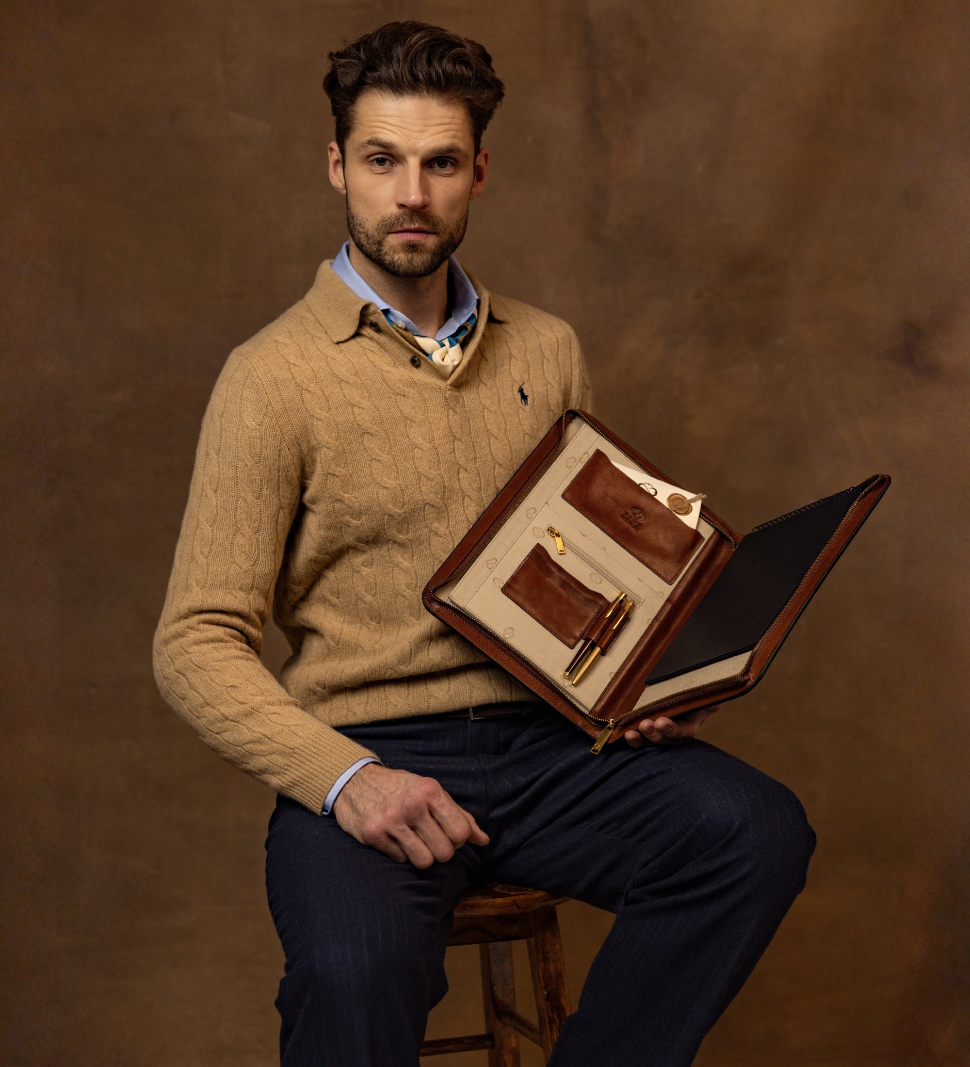 Leren A4 documentenmap organizer - Candide