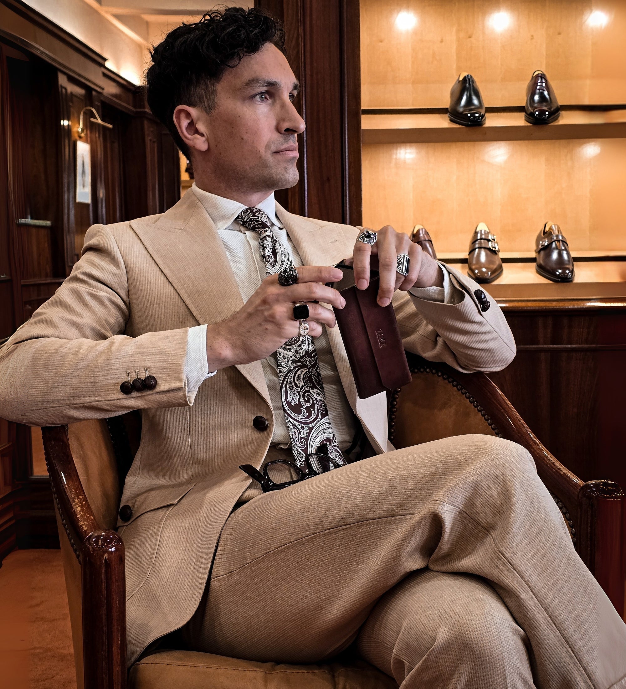 Opvouwbaar leren brillenetui - The Riddle of the Sands