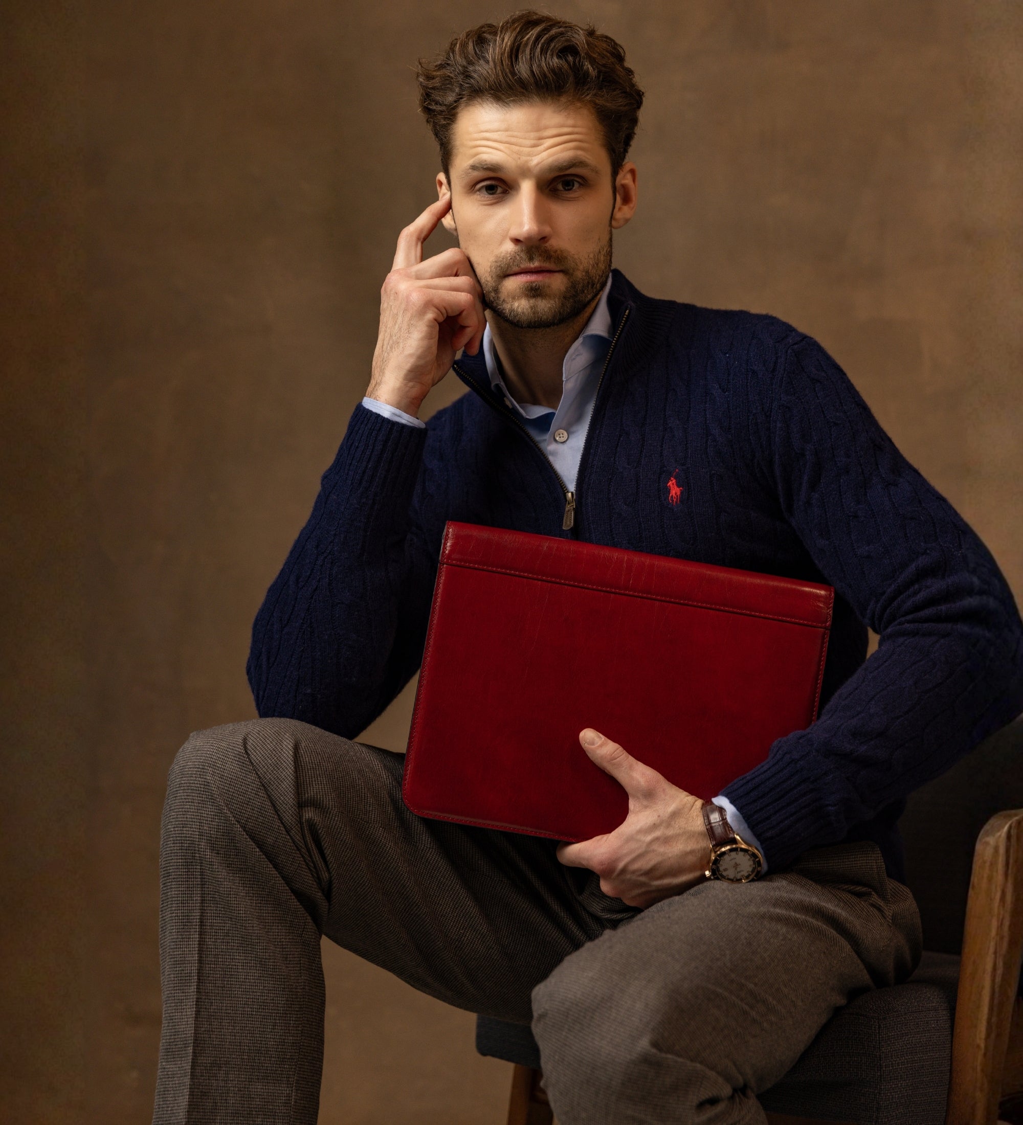 Leren A4 documentenmap organizer - Candide