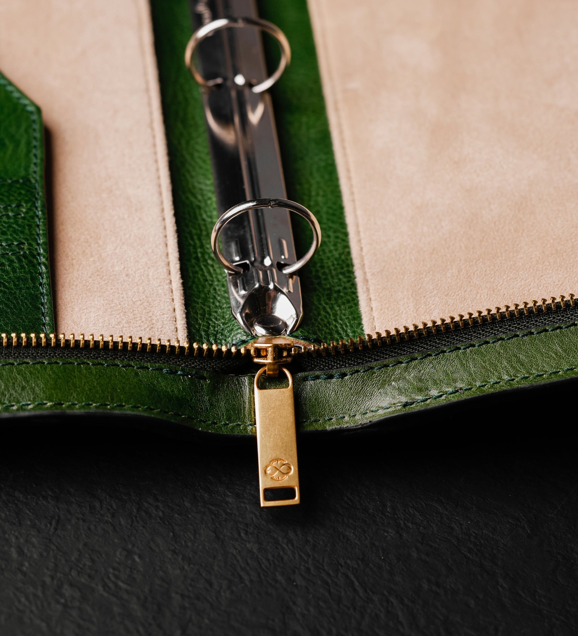 Leren schrijfmap ringband - Joy in the Morning