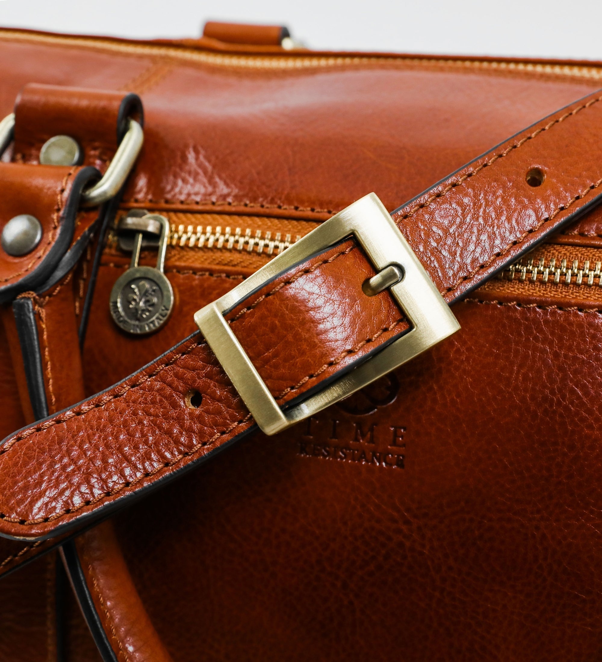 Kleine leren logeertas duffeltas voor dames - The Ambassadors