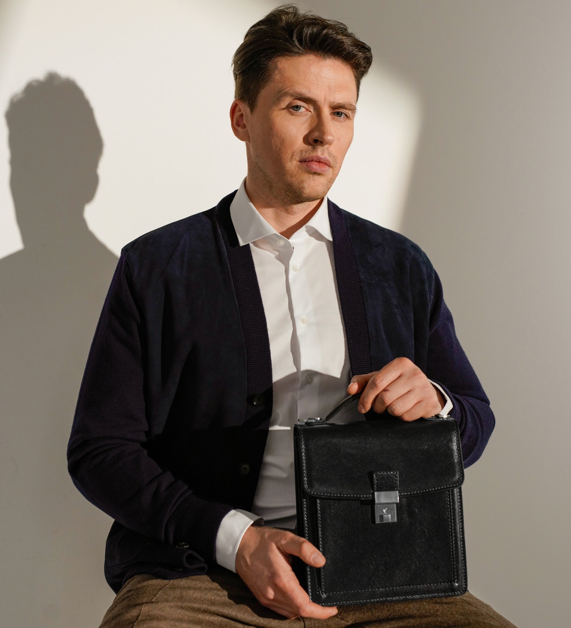 Kleine leren aktetas - Walden