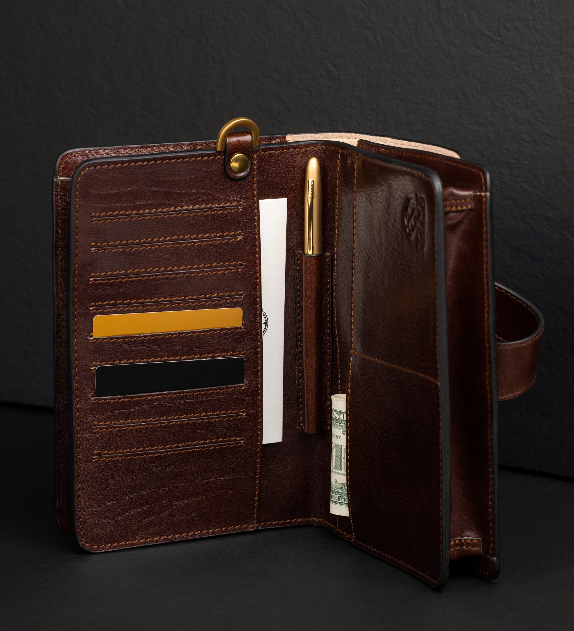 Leren clutch compacte handtas - The Maltese Falcon