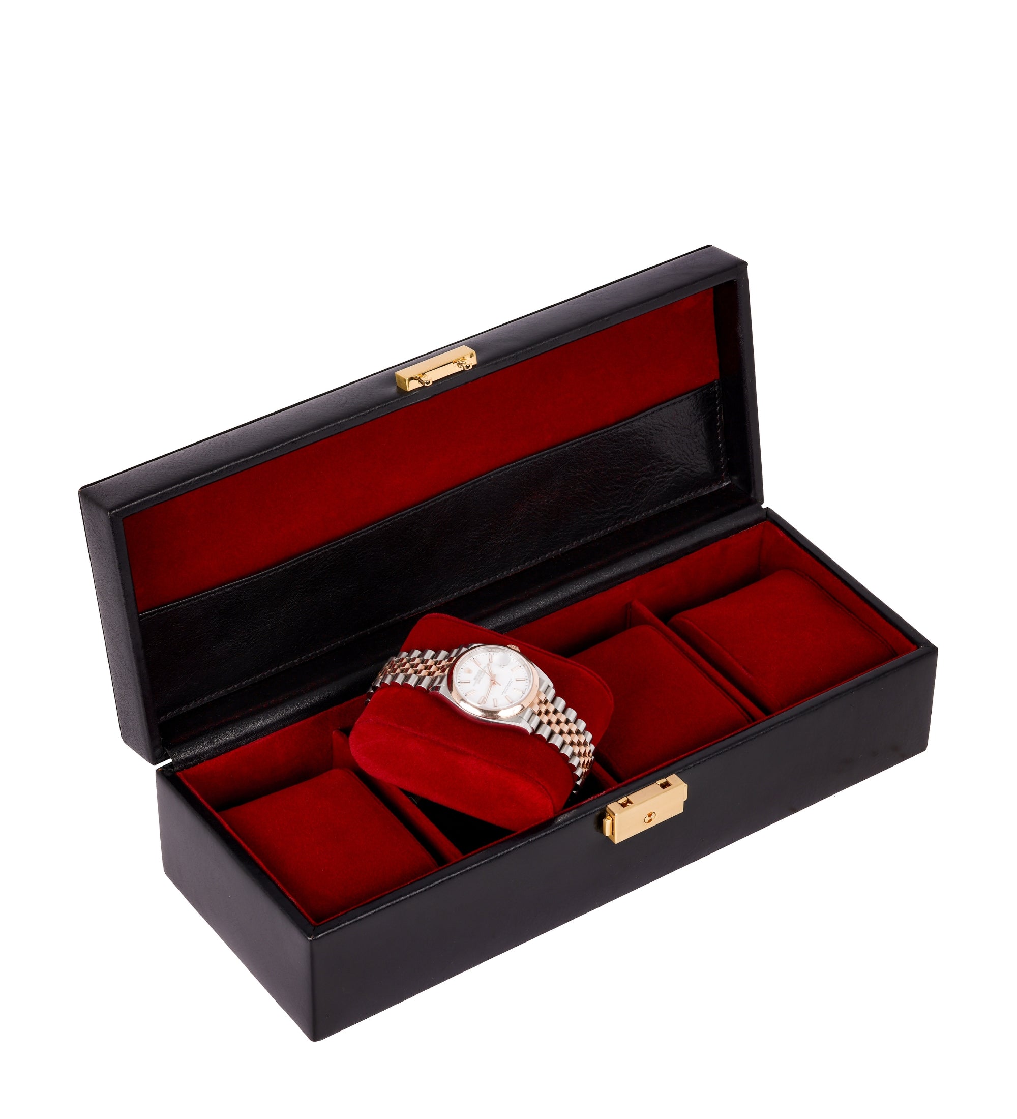 Leren horlogekistje, horloge opbergdoos - Herzog