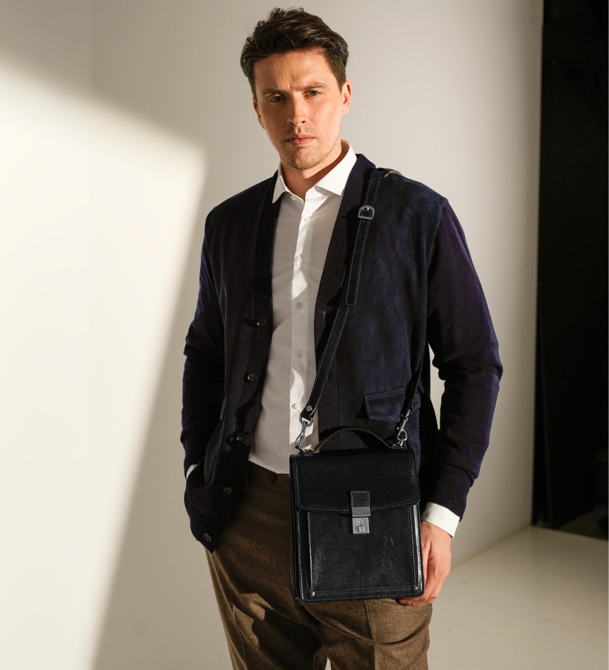 Kleine leren aktetas - Walden