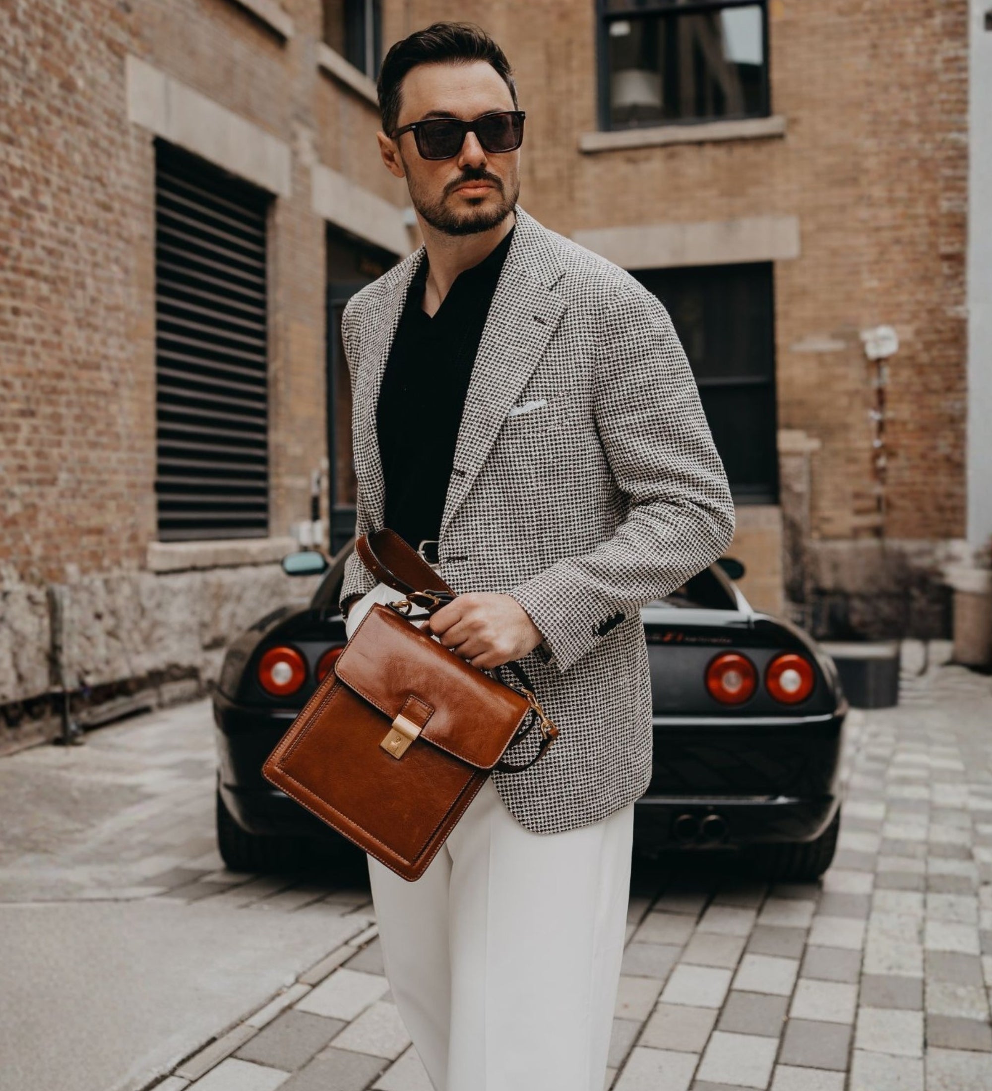 Kleine leren aktetas - Walden