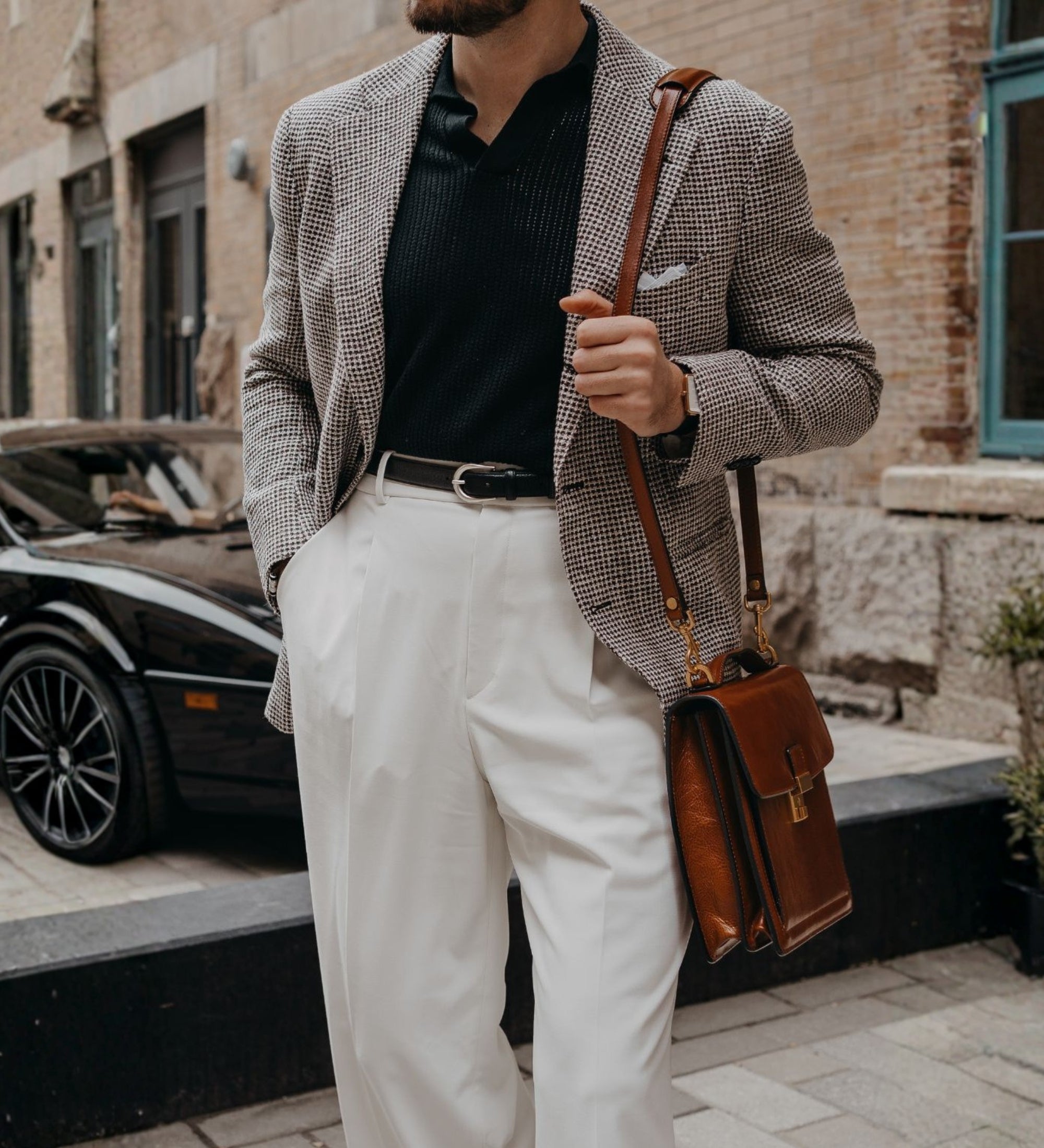 Kleine leren aktetas - Walden