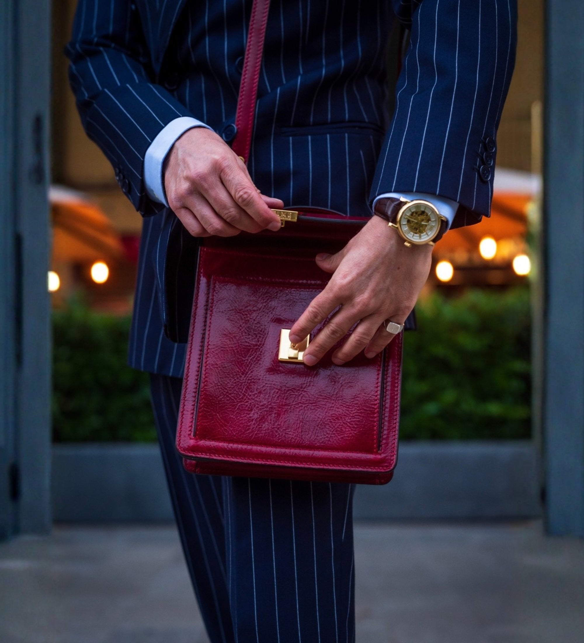 Kleine leren aktetas - Walden