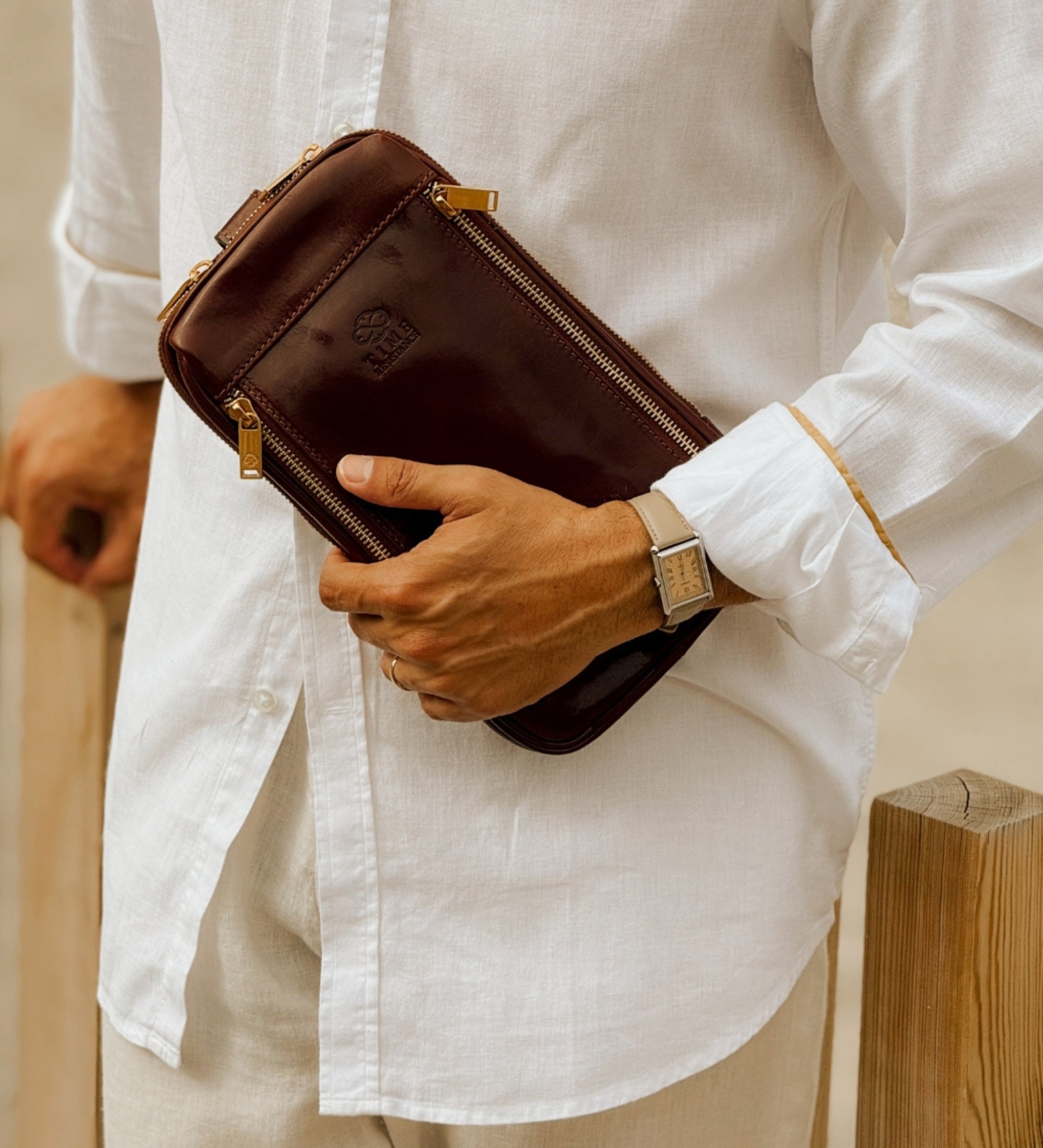 Leren sling bag borsttas - Kim