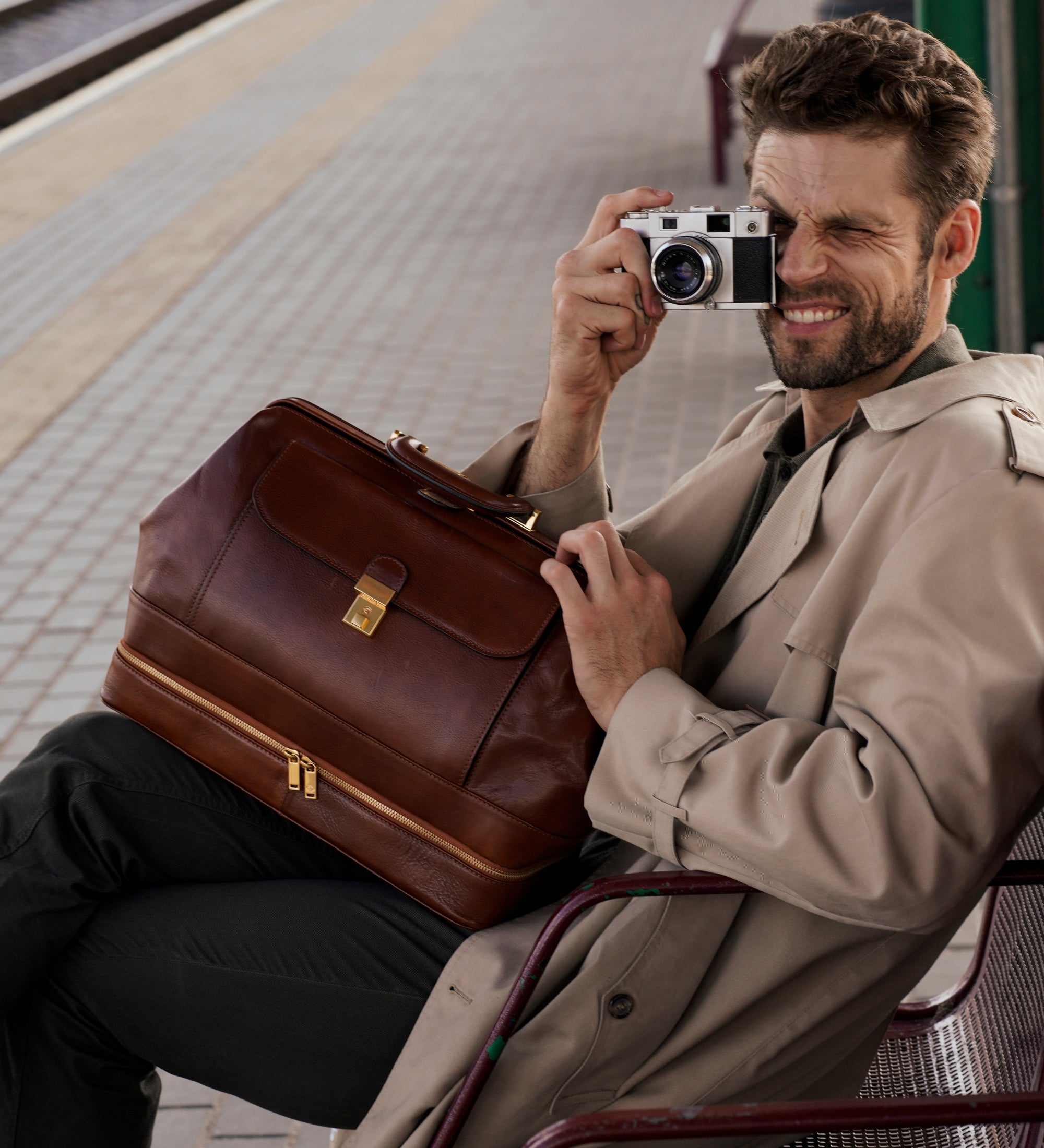 Grote Italiaanse leren dokterstas - The Master and Margarita