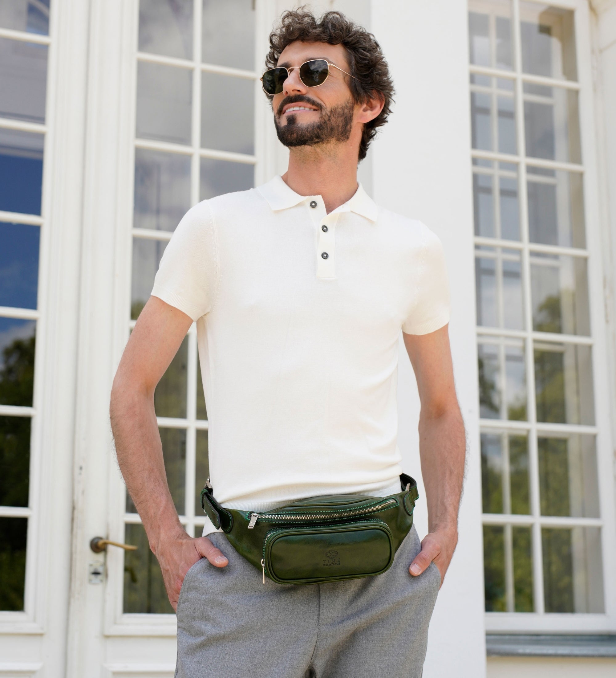 Leren sling bag heuptas - Independent People