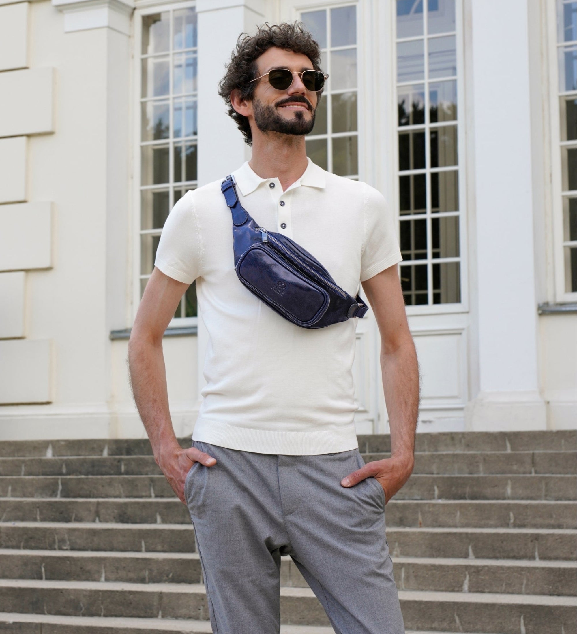 Leren sling bag heuptas - Independent People