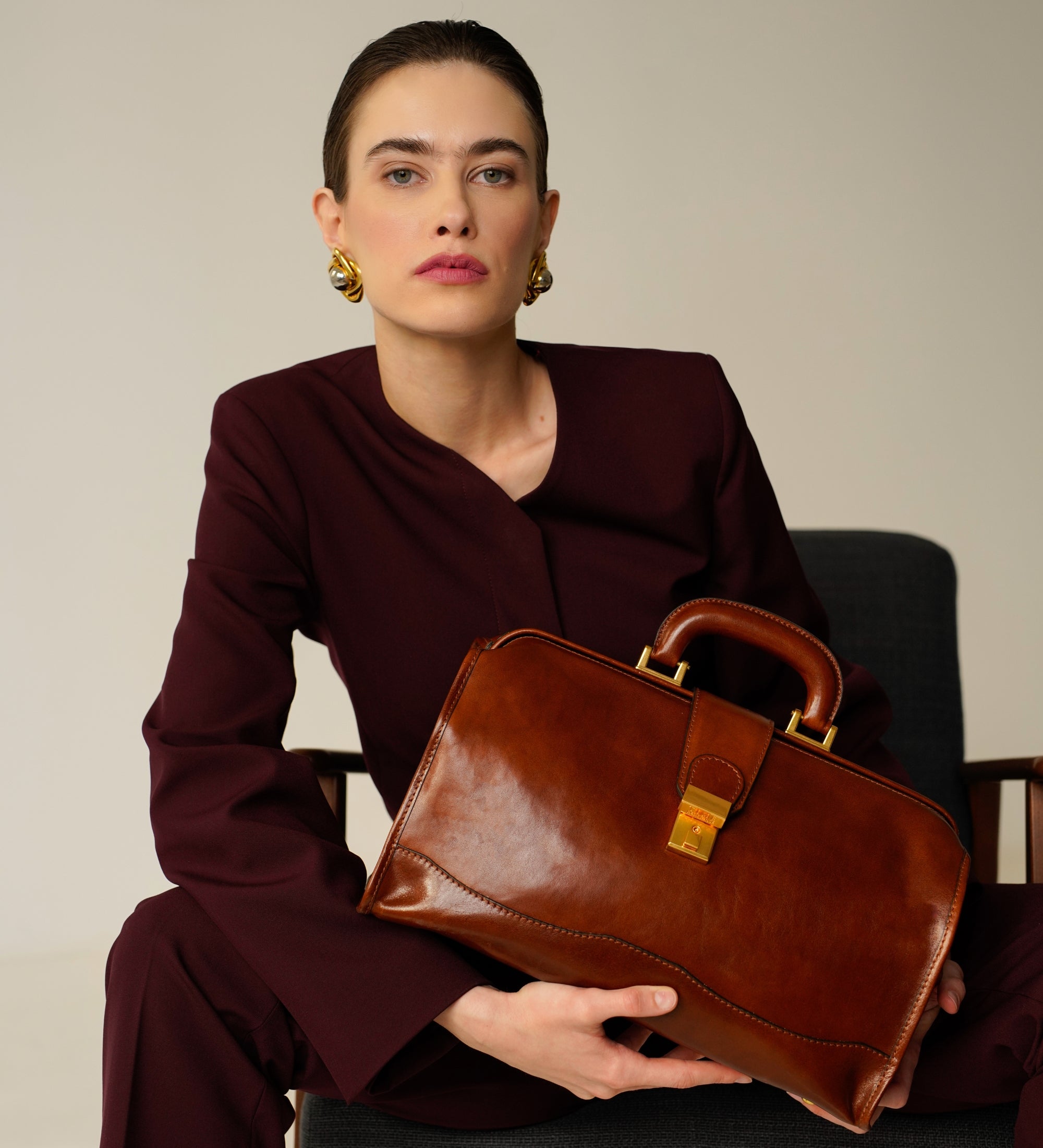 Kleine leren dokterstas voor dames - David Copperfield