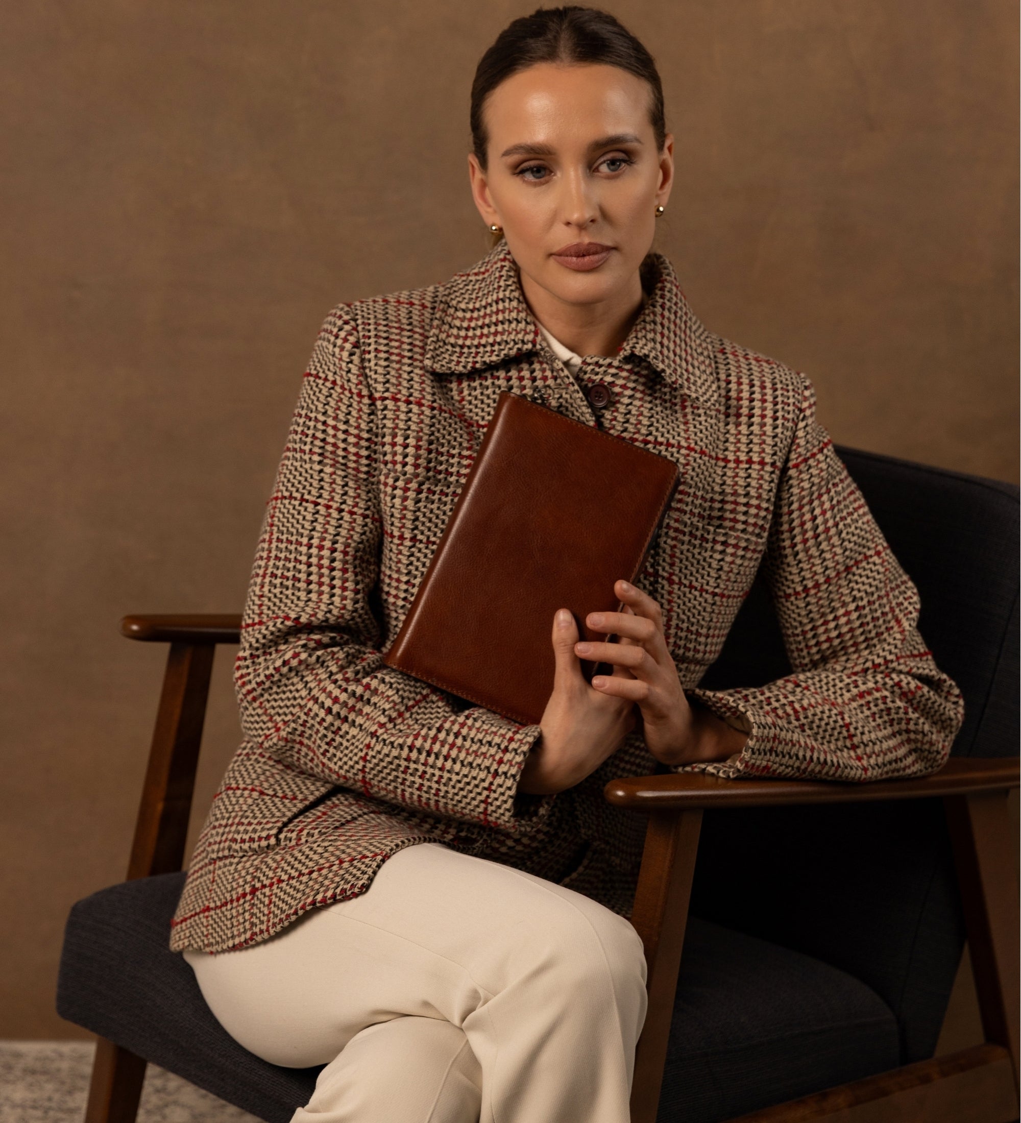 Leren notitieboek met navulbaar A5 notitieblok voor dames - The Diary of a Nobody