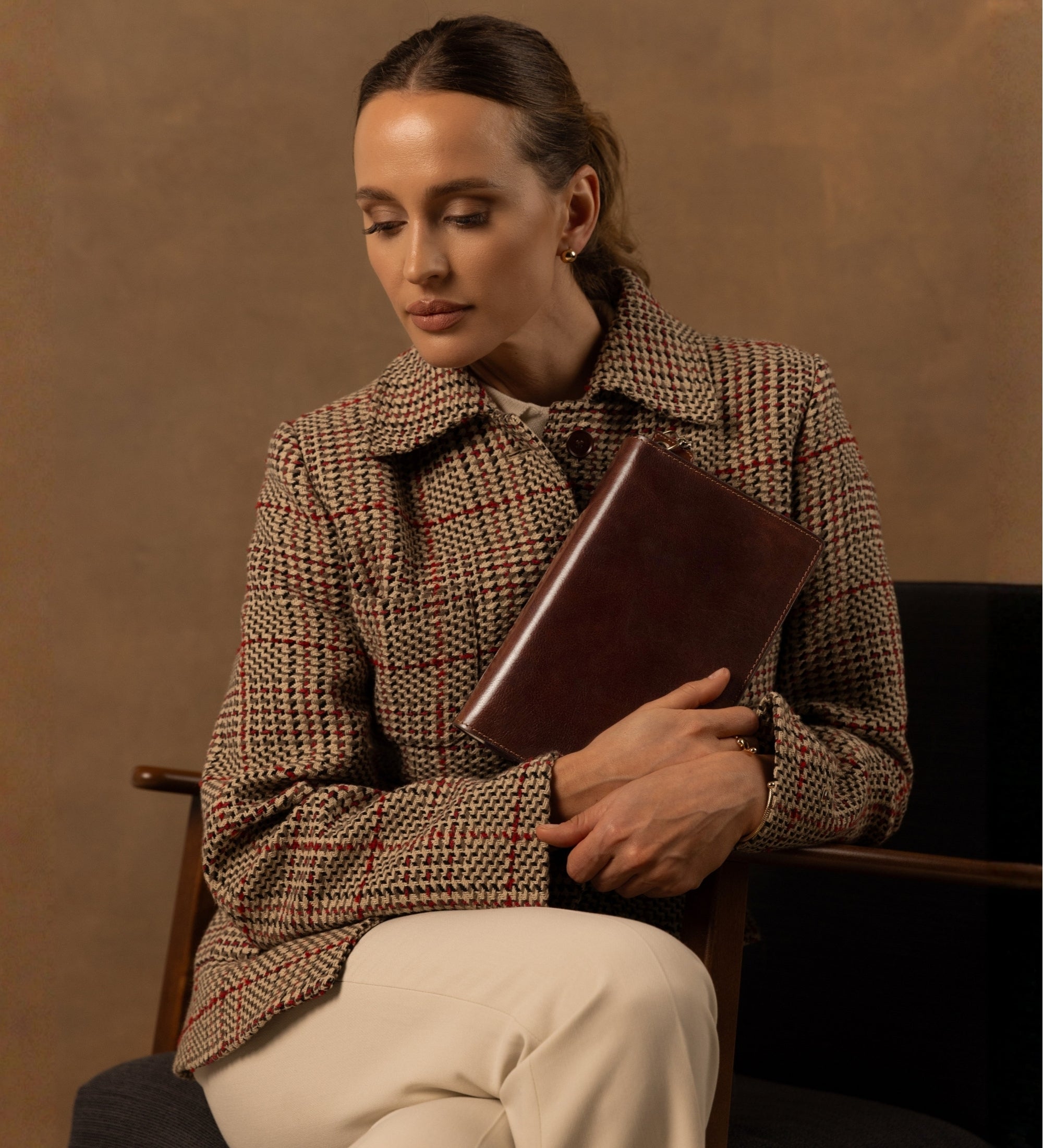 Leren notitieboek met navulbaar A5 notitieblok voor dames - The Diary of a Nobody