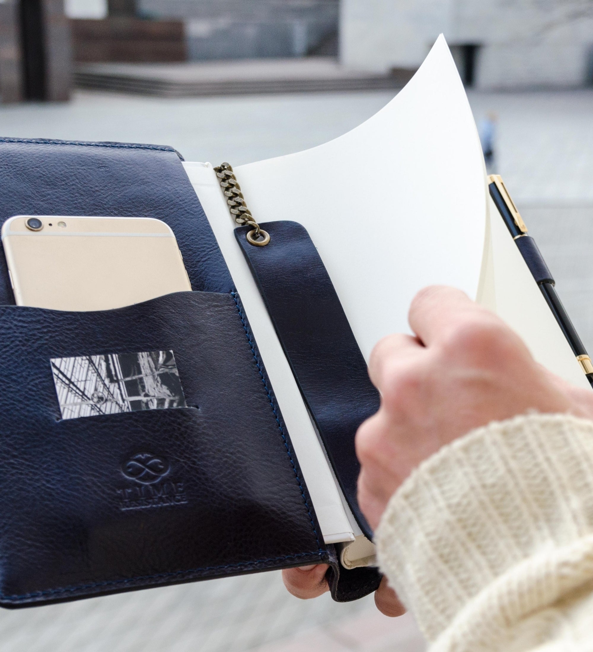 Leren notitieboek met navulbaar A5 notitieblok - The Diary of a Nobody