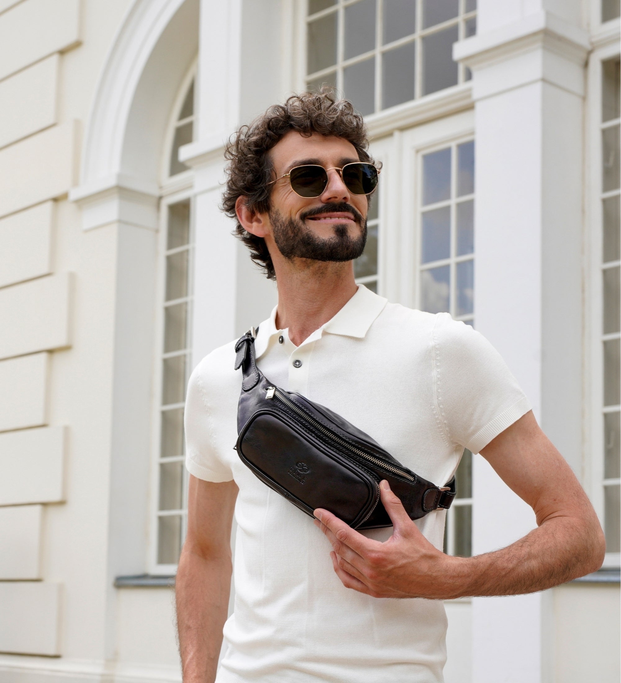 Leren sling bag heuptas - Independent People