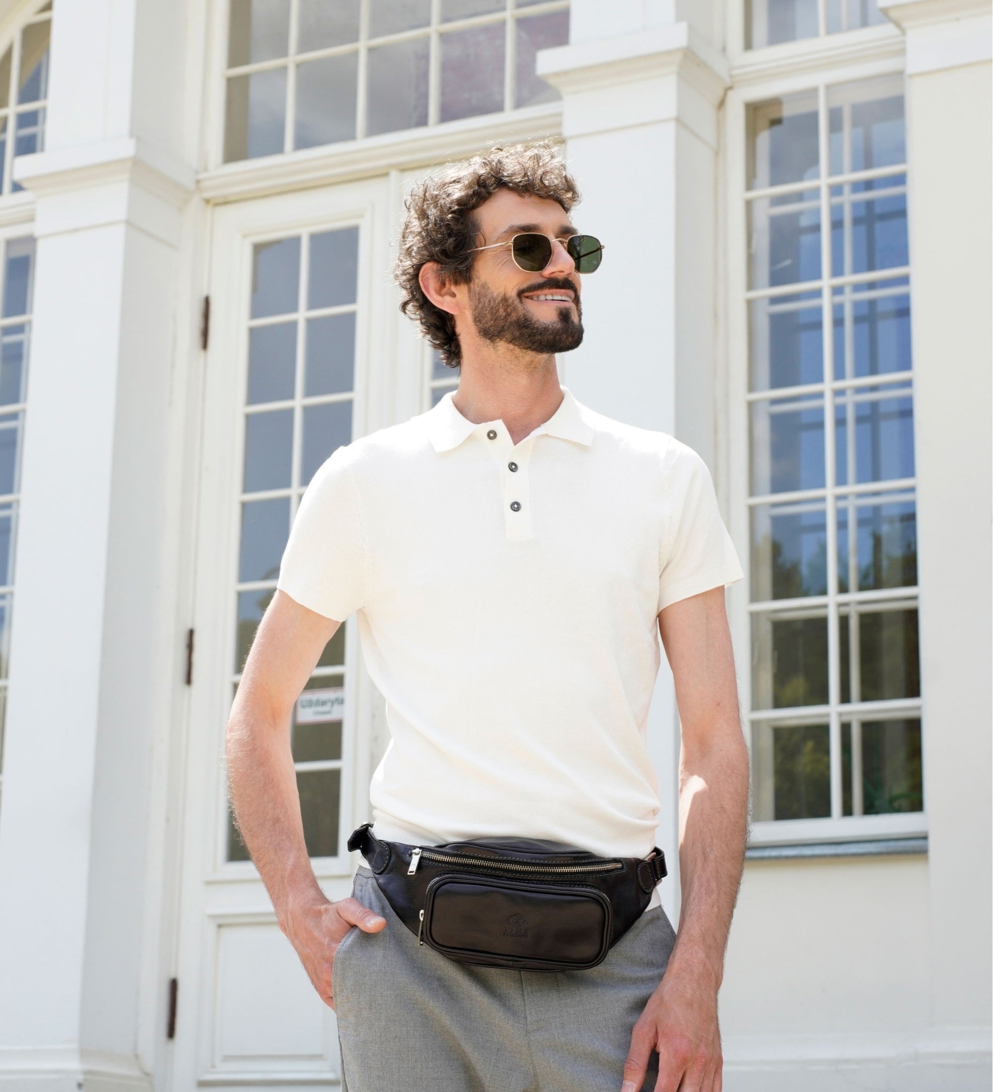 Leren sling bag heuptas - Independent People