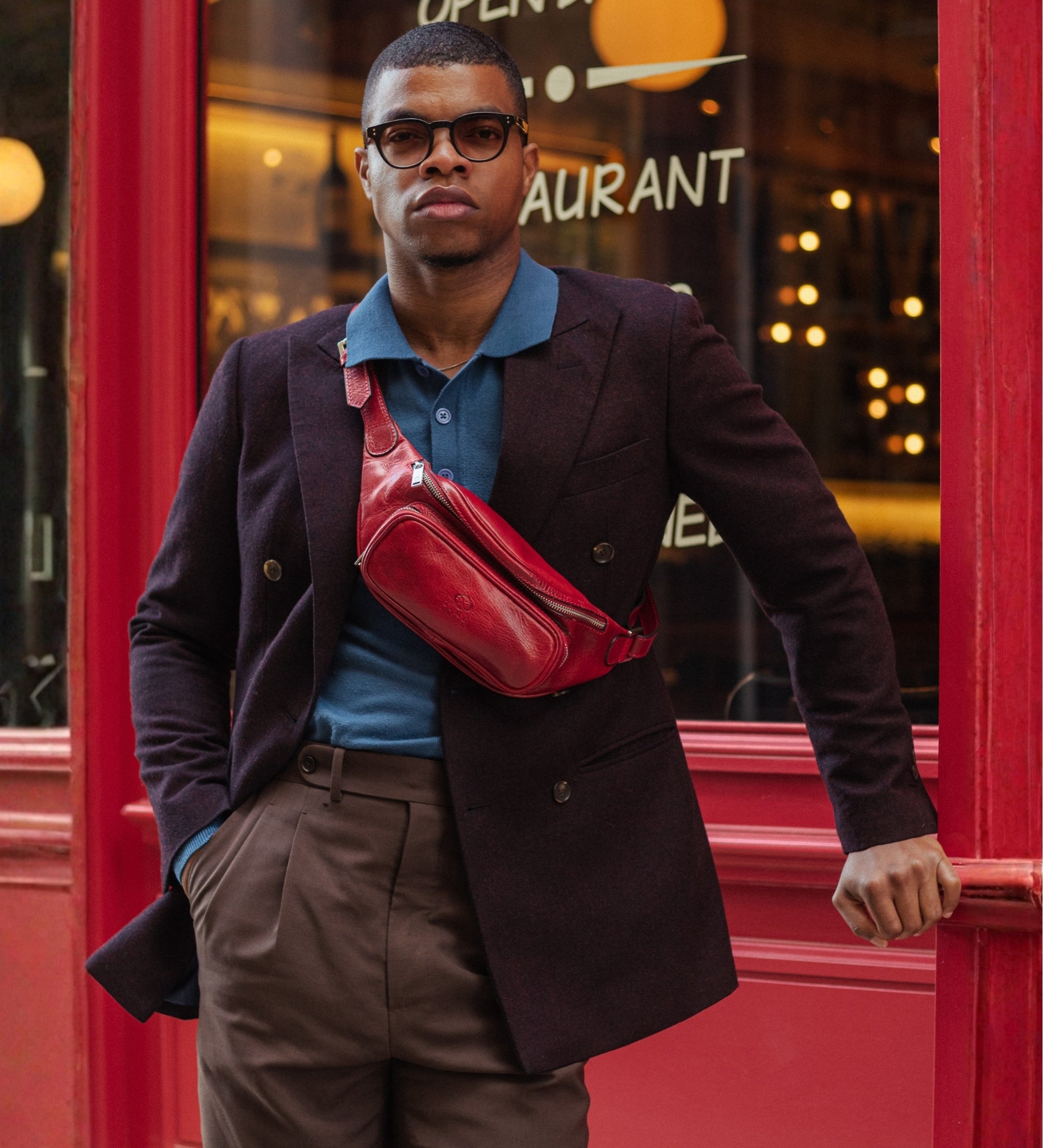 Leren sling bag heuptas - Independent People