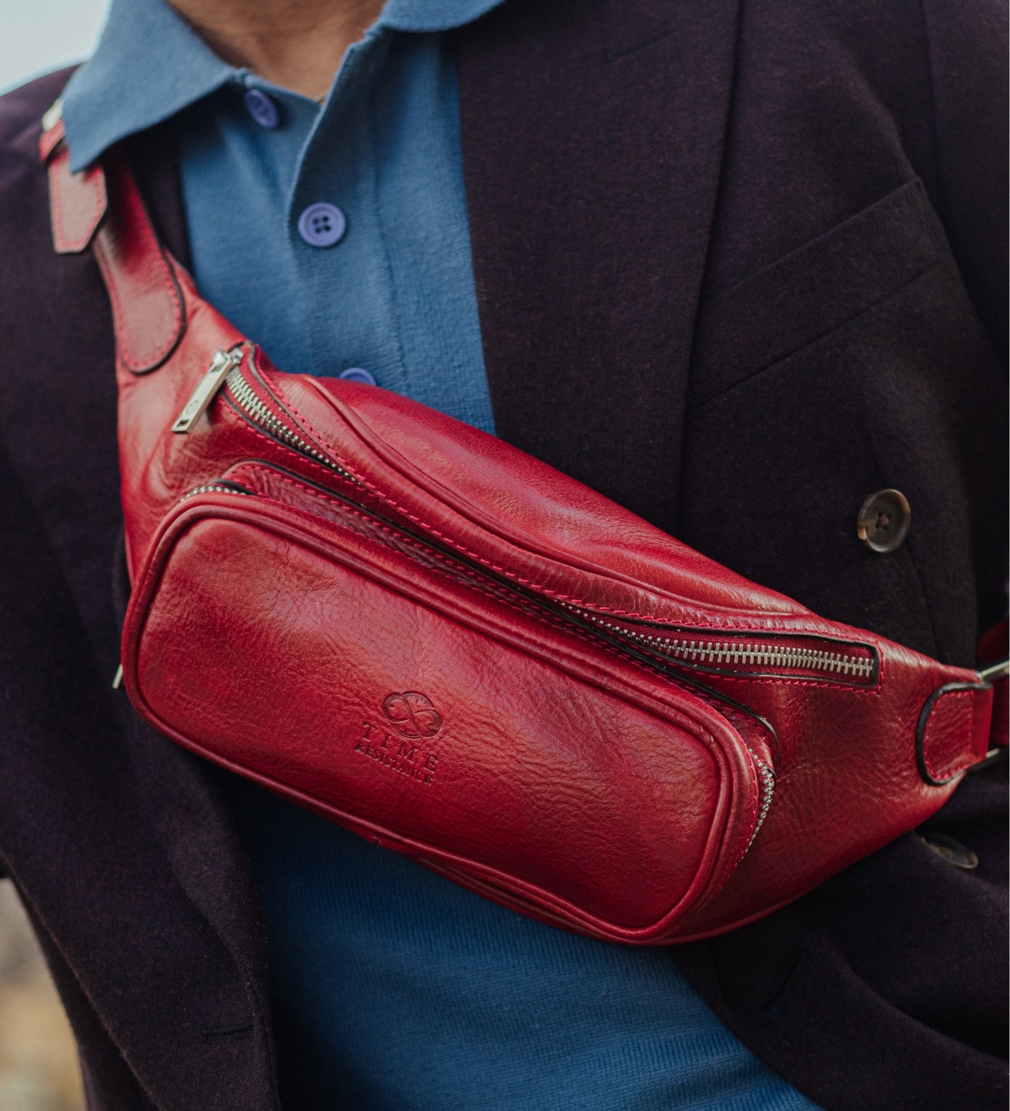 Leren sling bag heuptas - Independent People