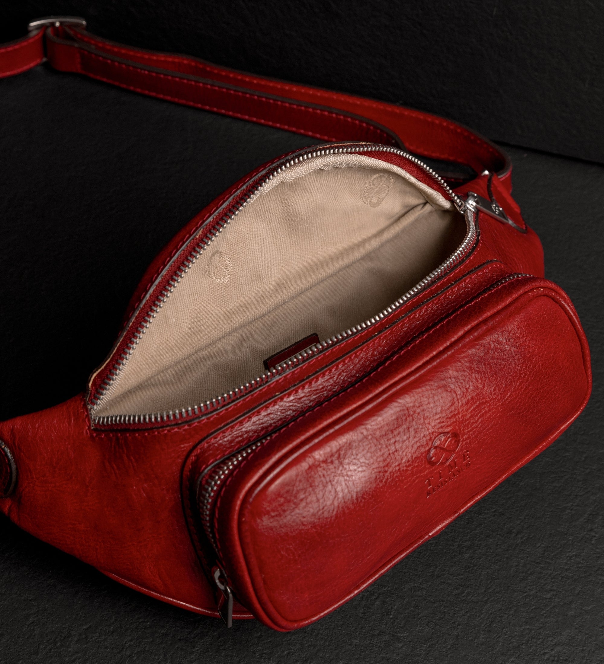 Leren sling bag heuptas - Independent People
