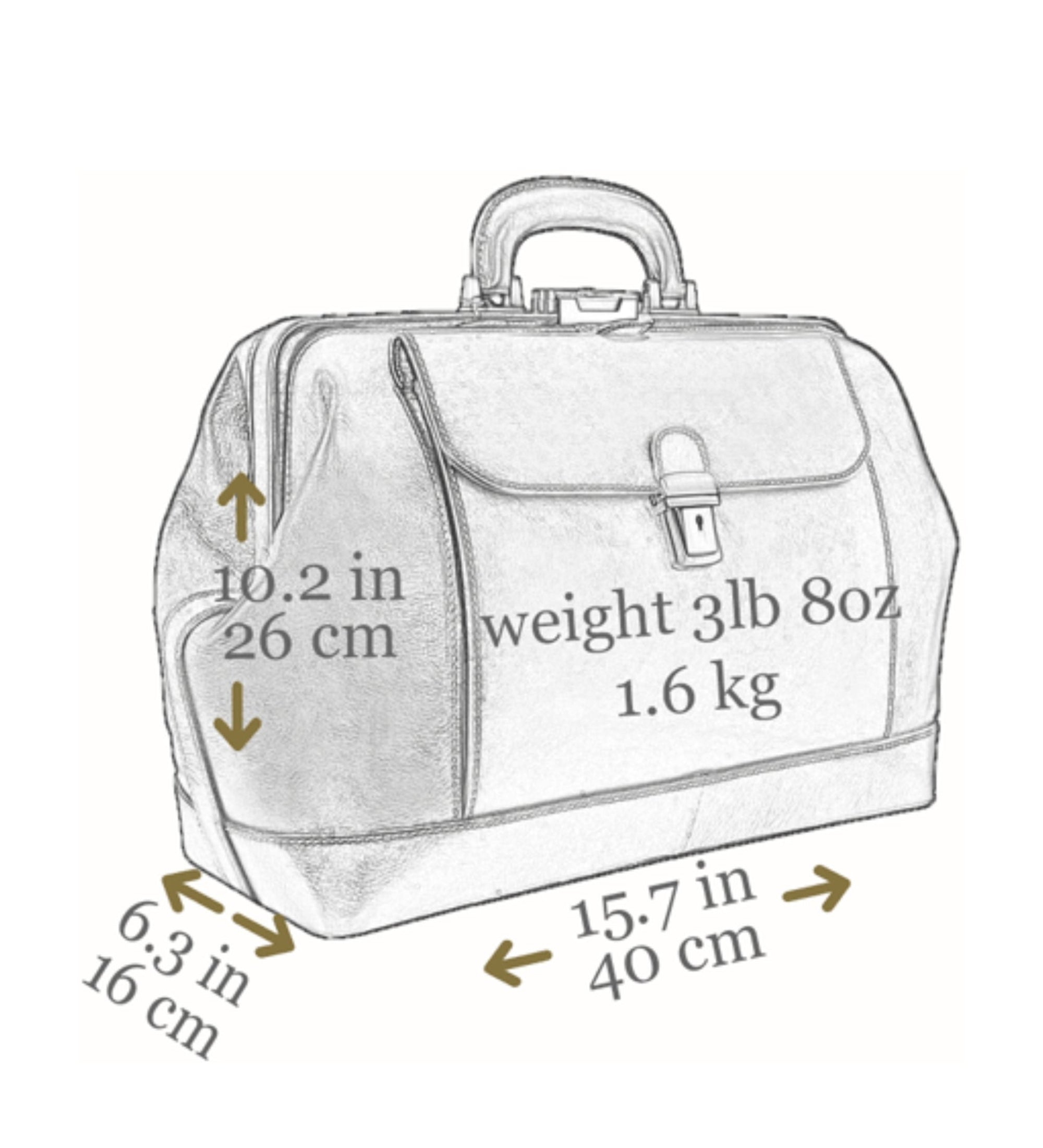 Grote Italiaanse leren dokterstas - Hamlet