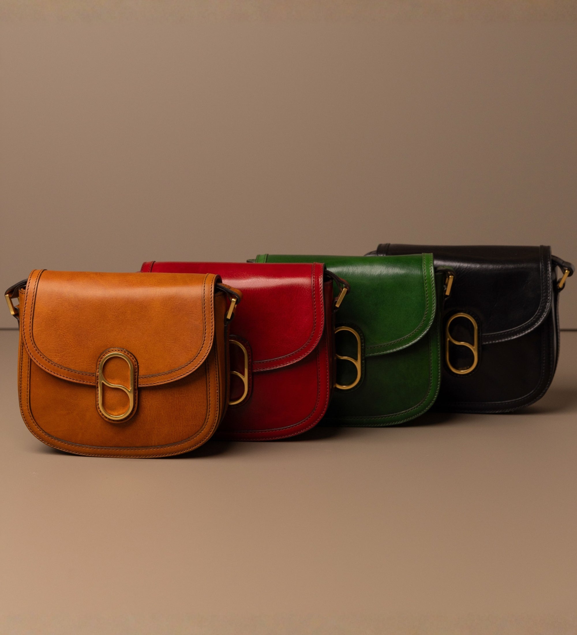 Leren zadeltas crossbodytas voor dames - Villette