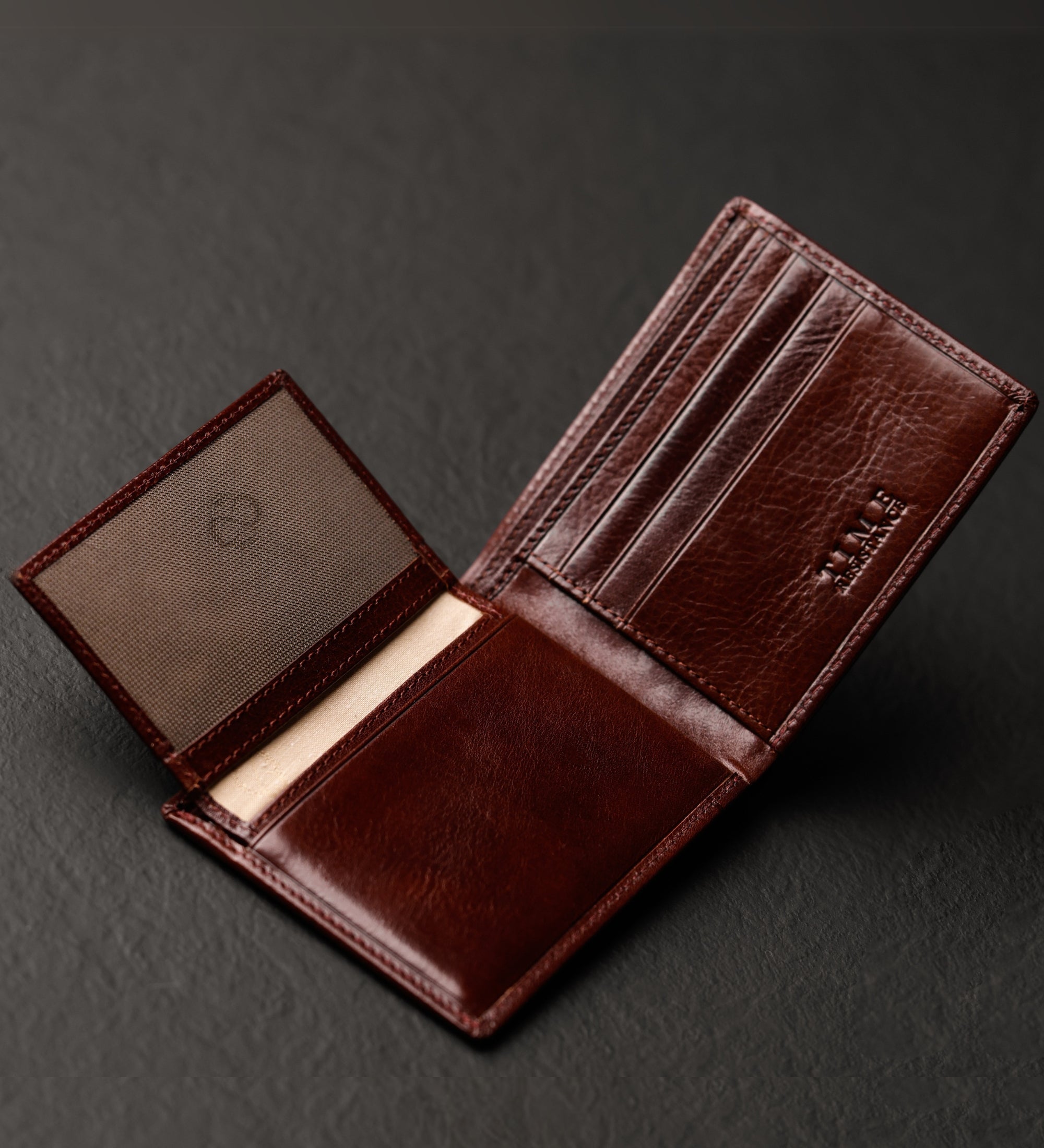 Leren bifold portemonnee - Poetic Justice