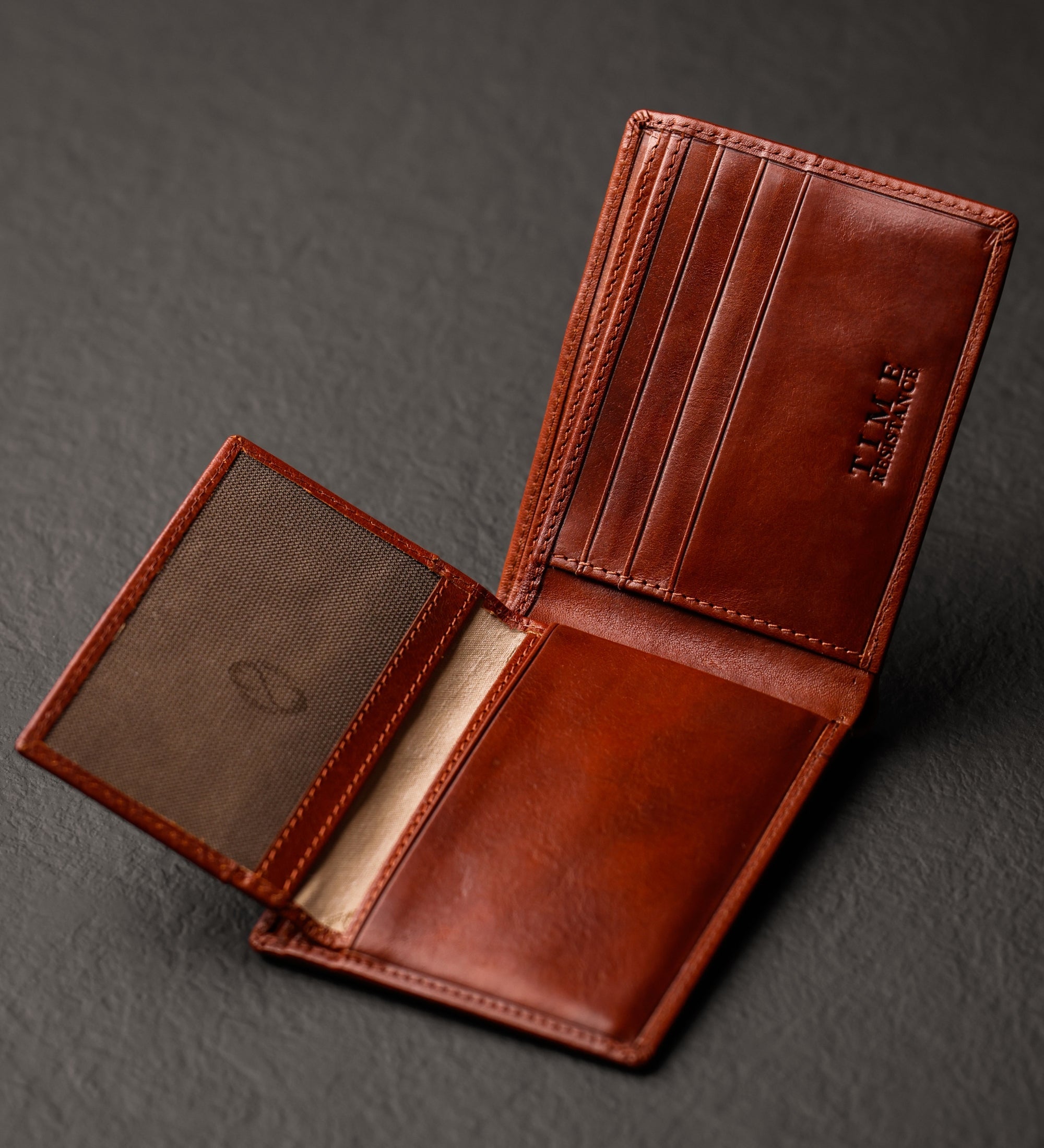 Leren bifold portemonnee - Poetic Justice