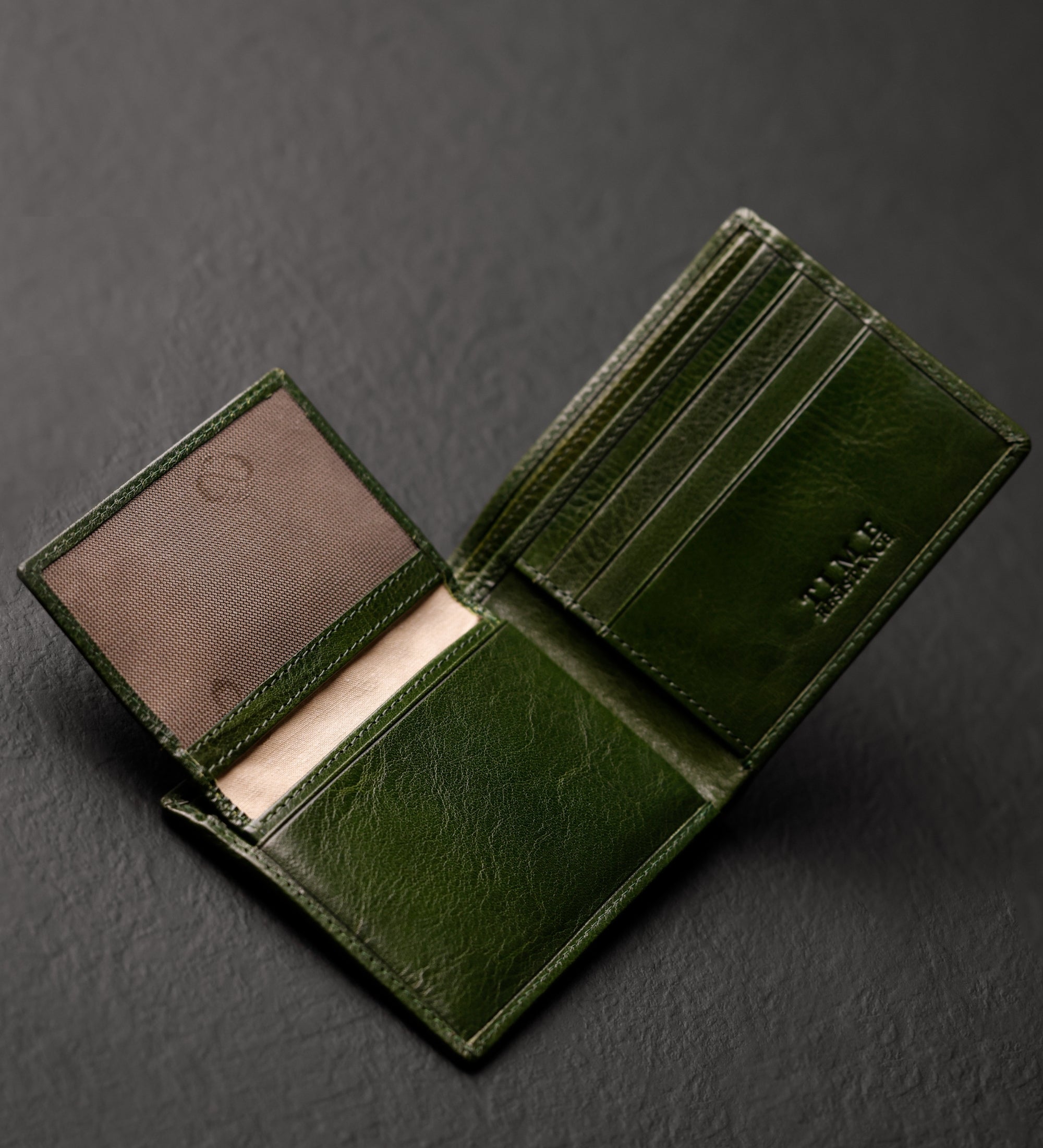 Leren bifold portemonnee - Poetic Justice