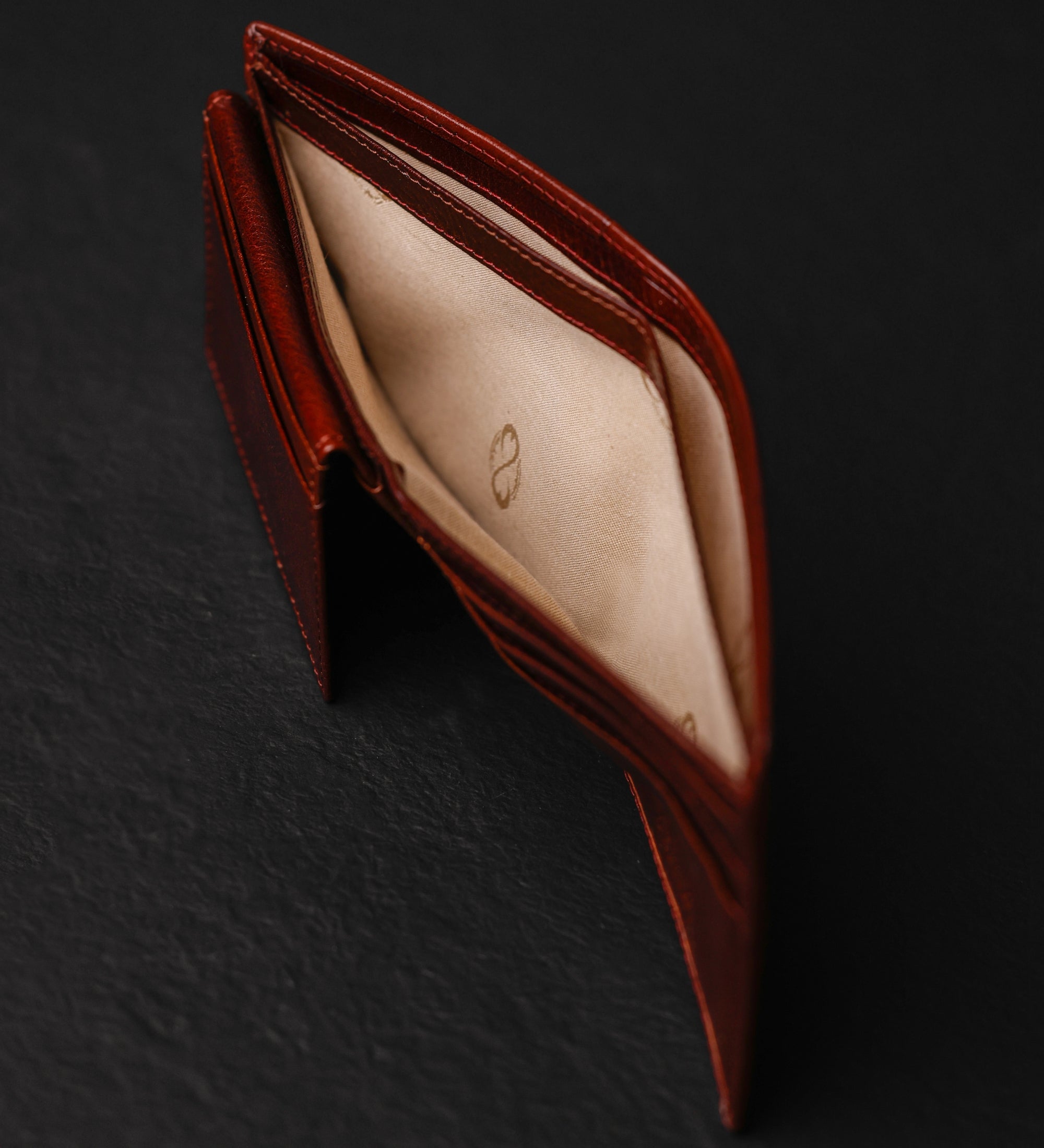 Leren bifold portemonnee - Poetic Justice