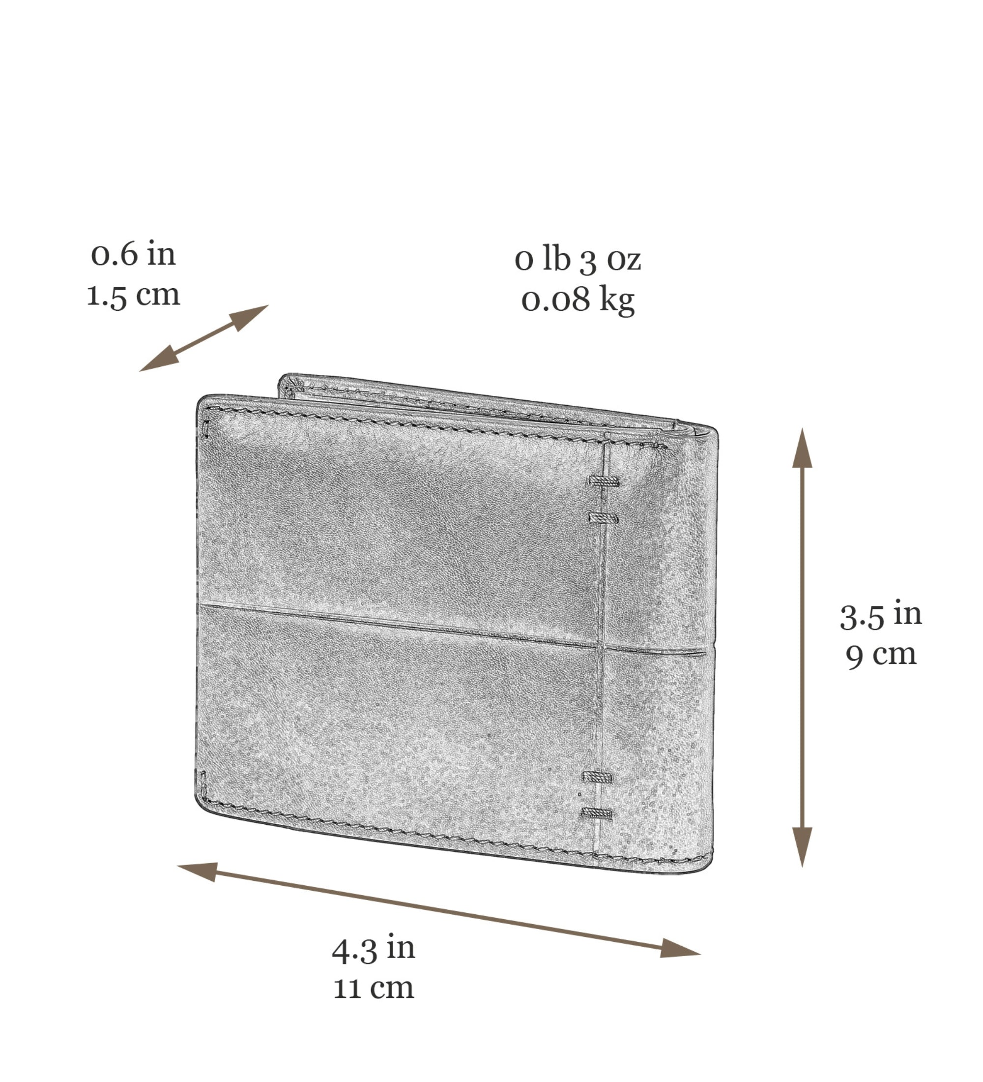 Leren bifold portemonnee - Poetic Justice