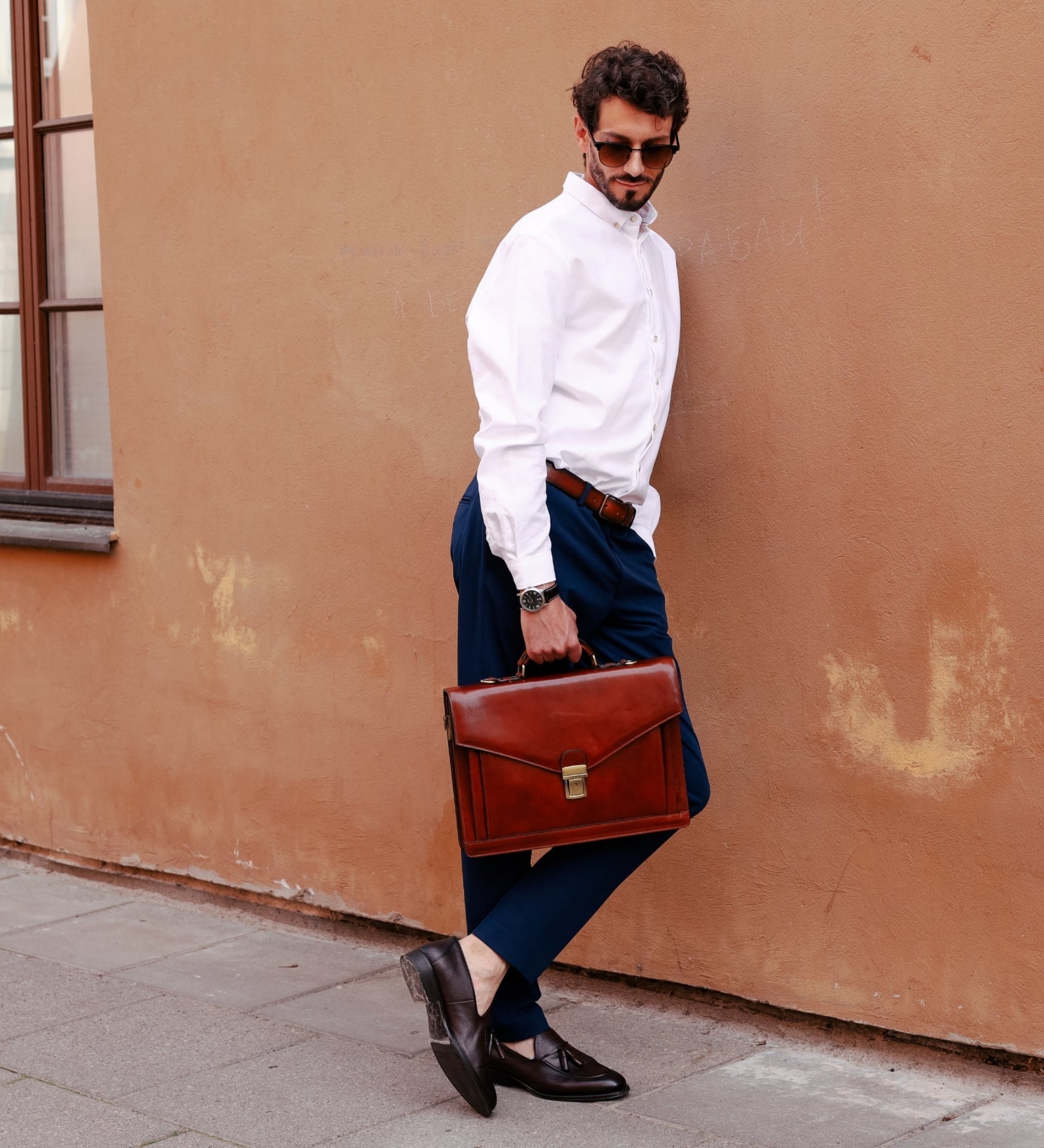 Klassiek design leren aktetas - The Magus