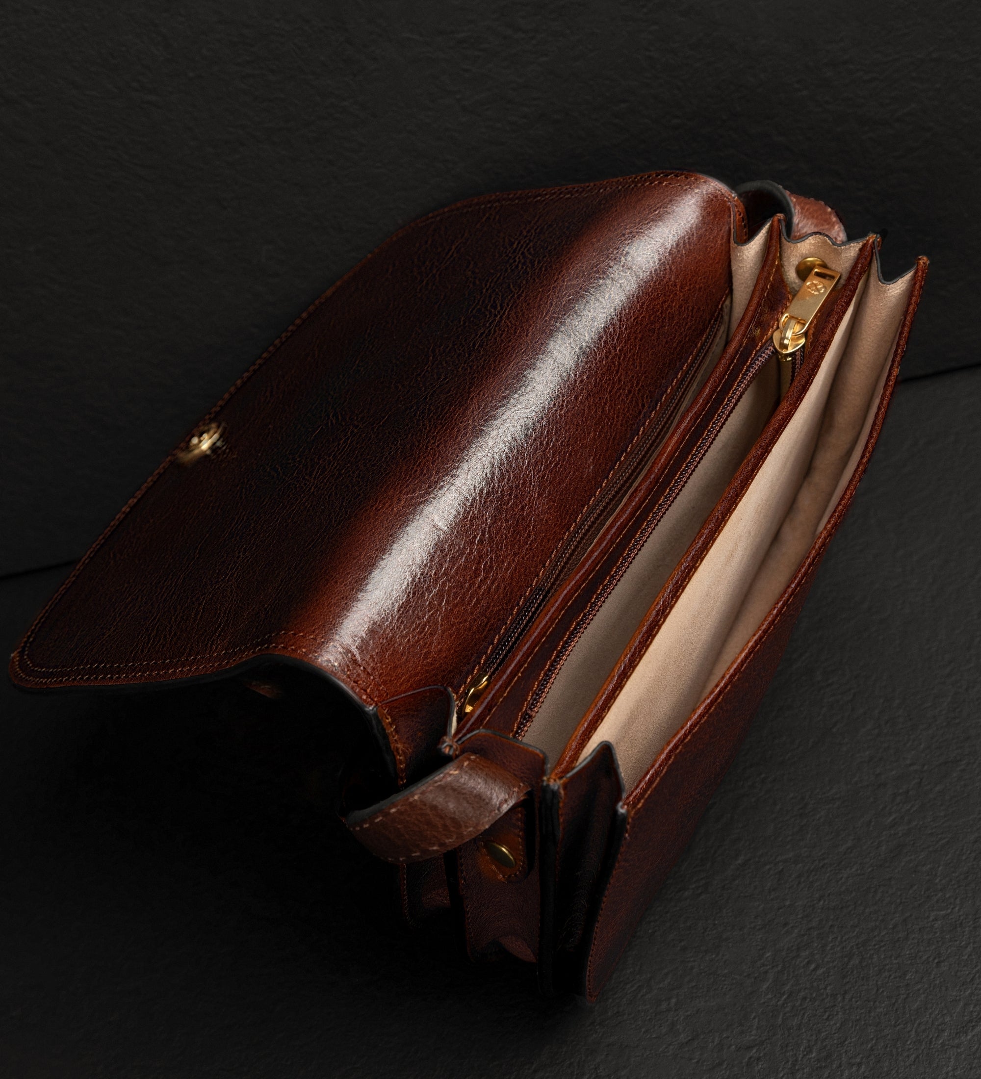 Leren zadeltas crossbodytas voor dames - Moonfleet