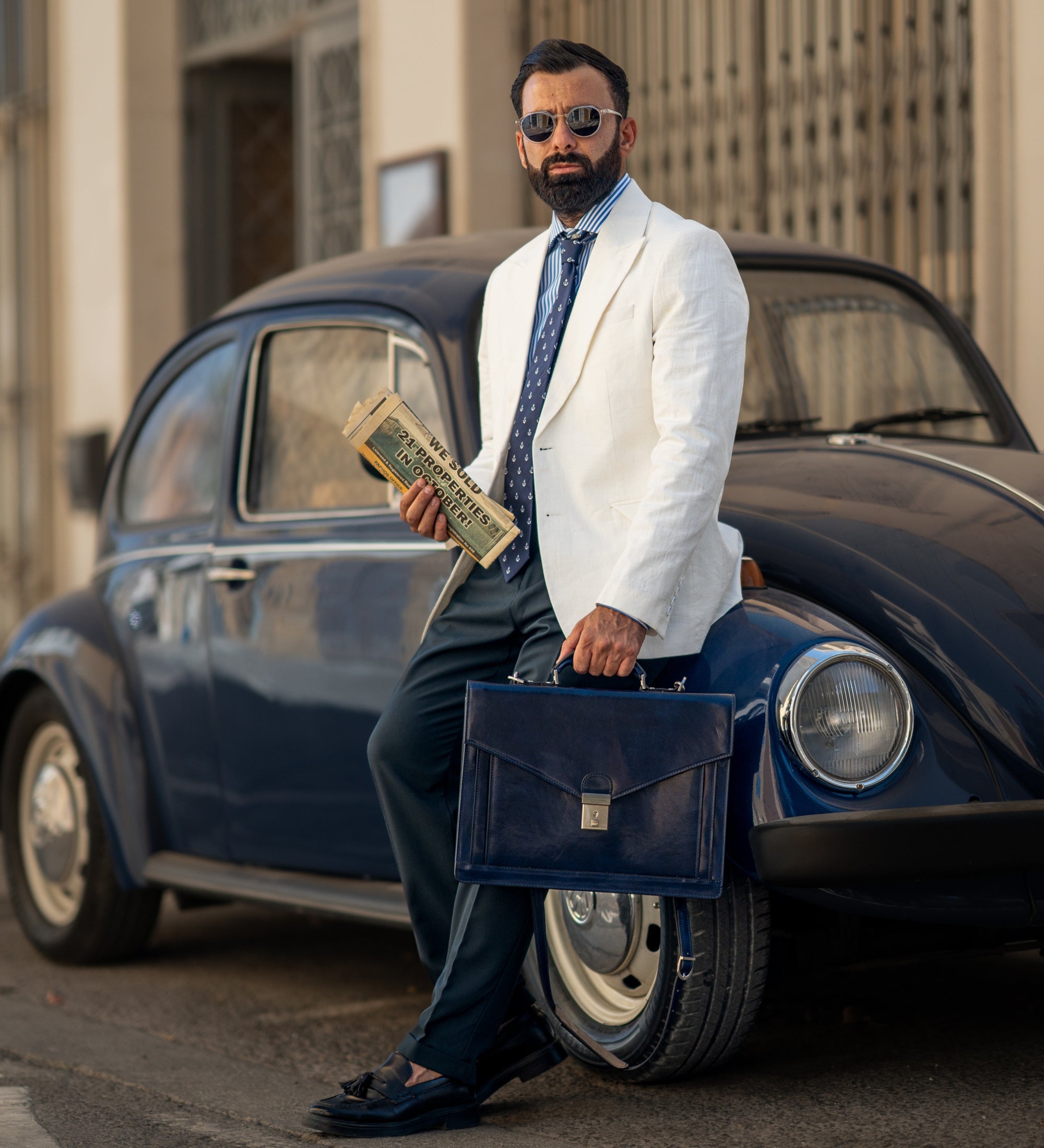 Klassiek design leren aktetas - The Magus
