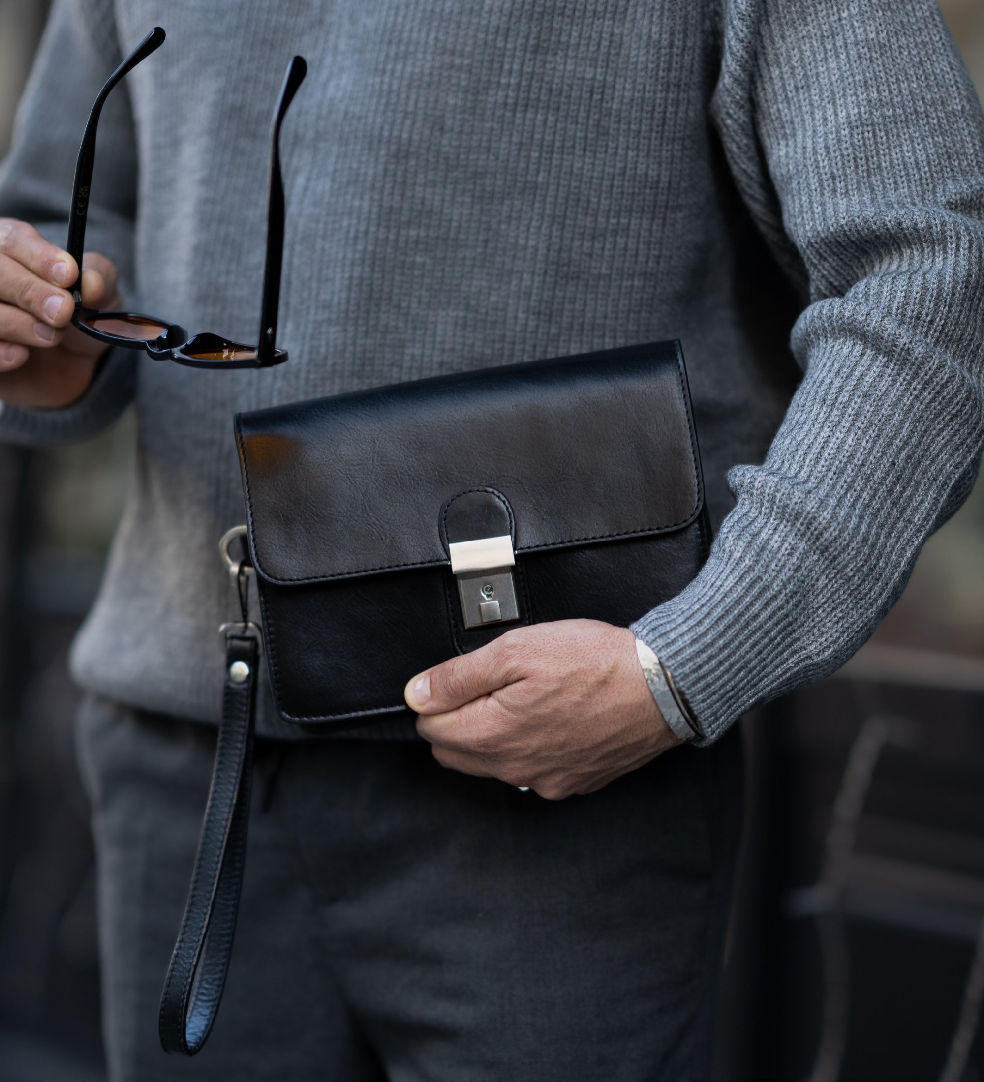 Leren clutch compacte handtas - The Maltese Falcon