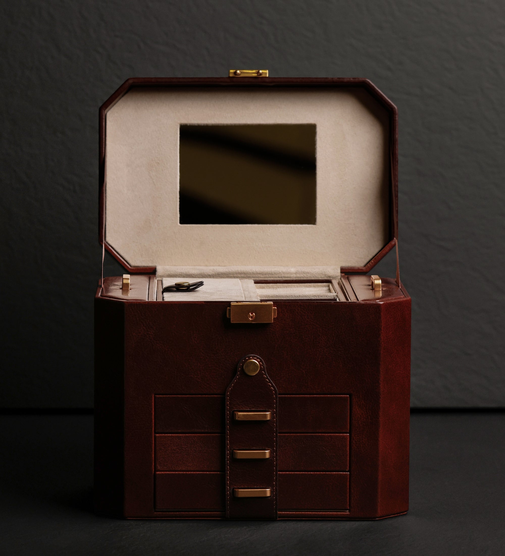 Groot leren sieradenkistje voor dames - A Handful of Dust