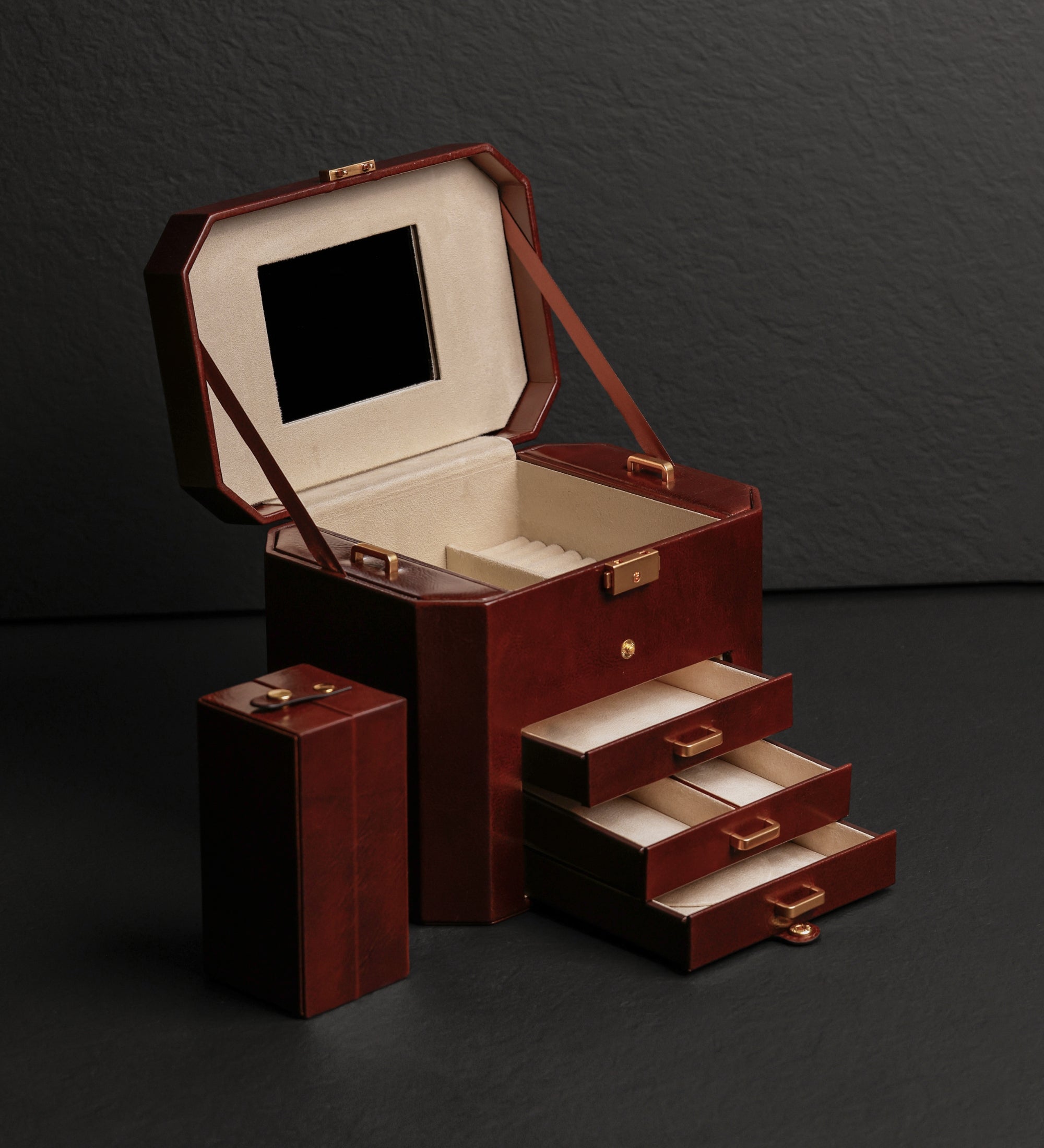 Groot leren sieradenkistje voor dames - A Handful of Dust