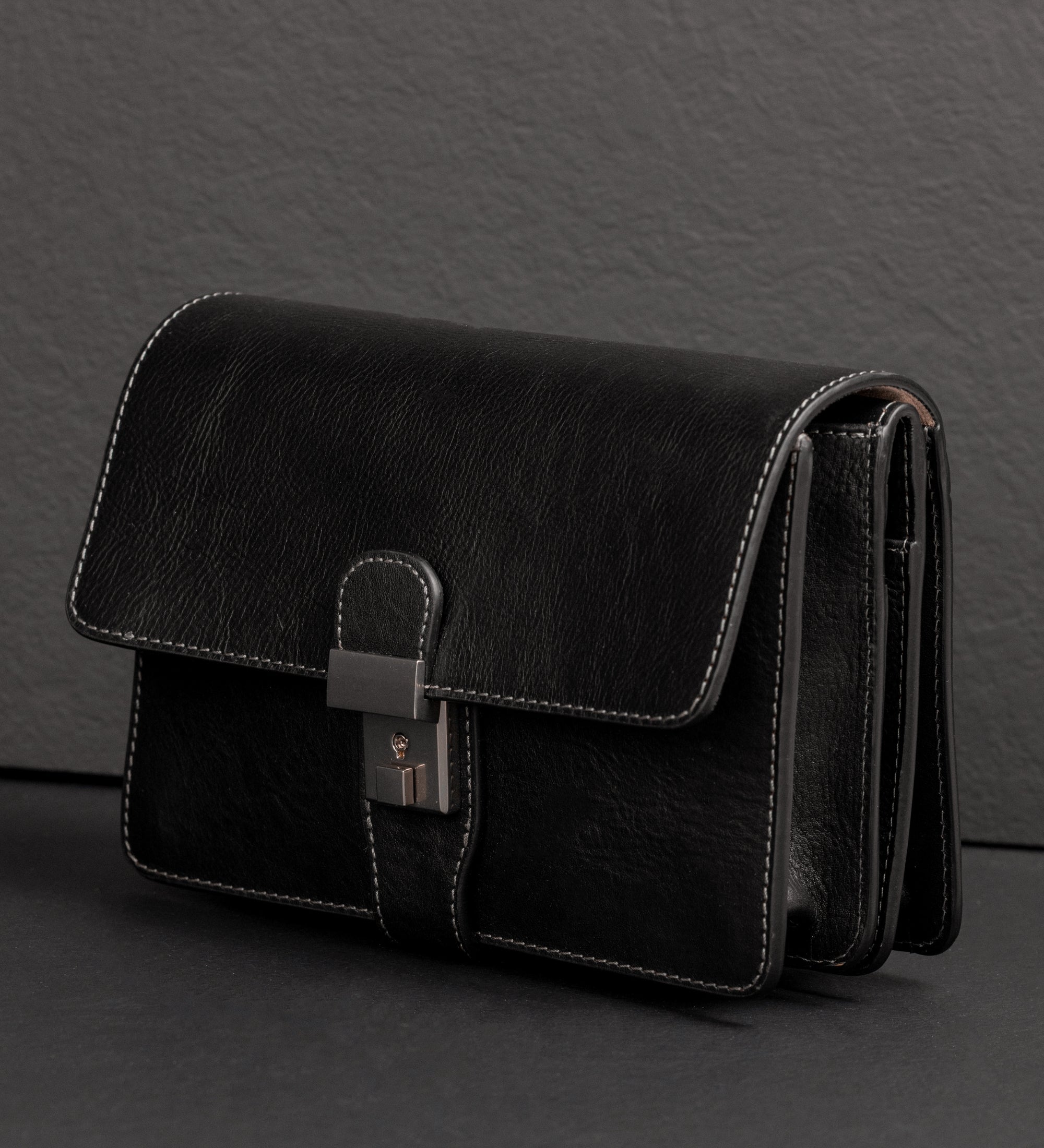 Leren clutch compacte handtas - The Maltese Falcon