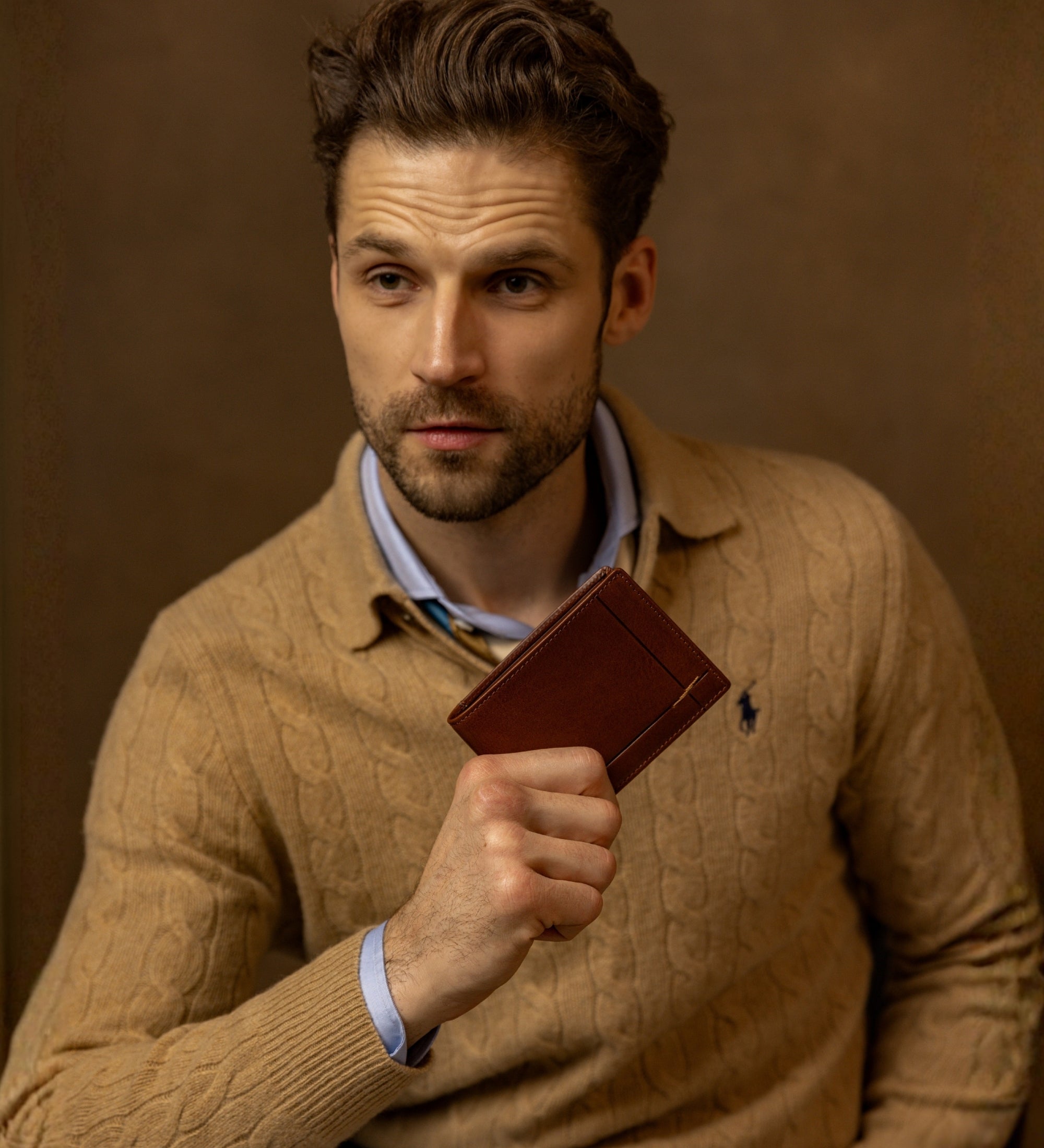 Leren bifold portemonnee - The Getaway