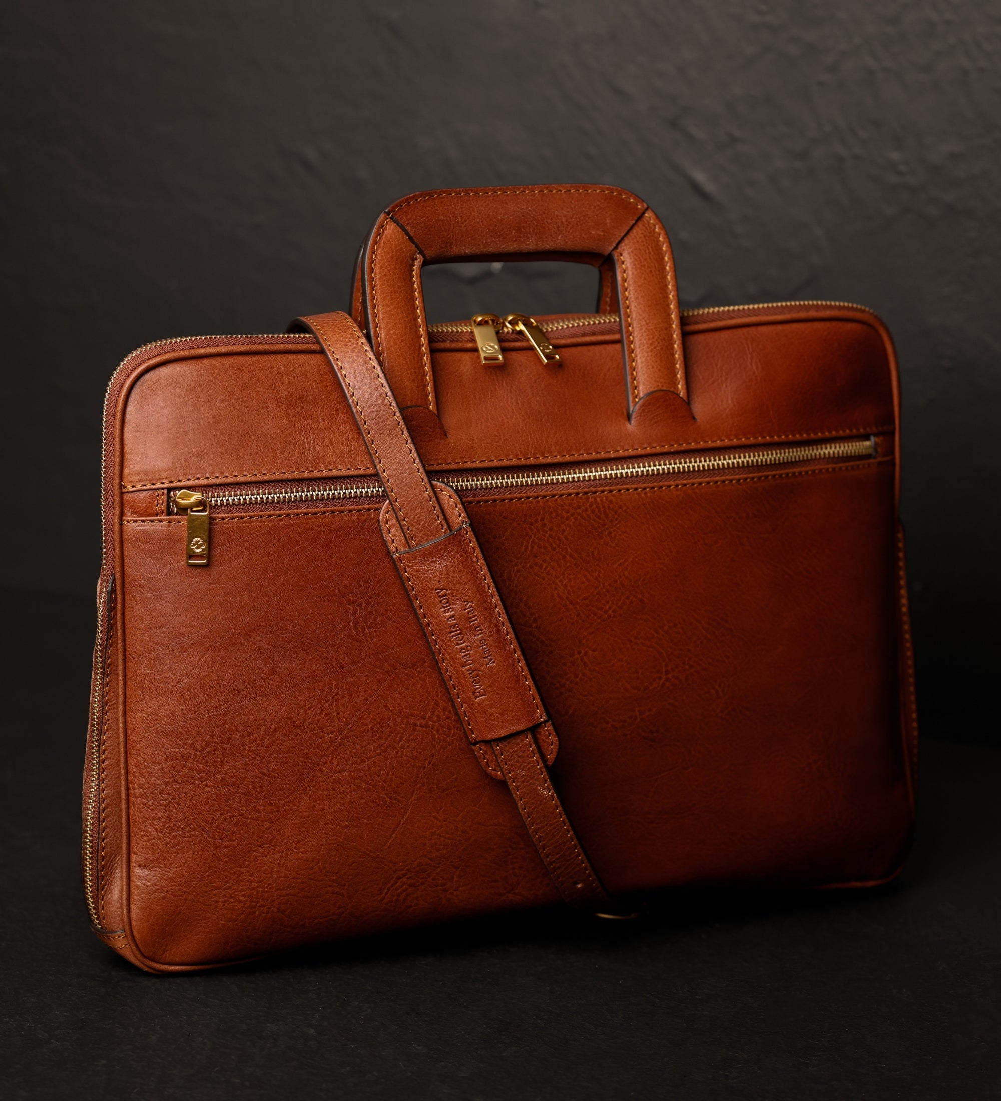 Leren aktetas laptoptas voor dames - Brave New World