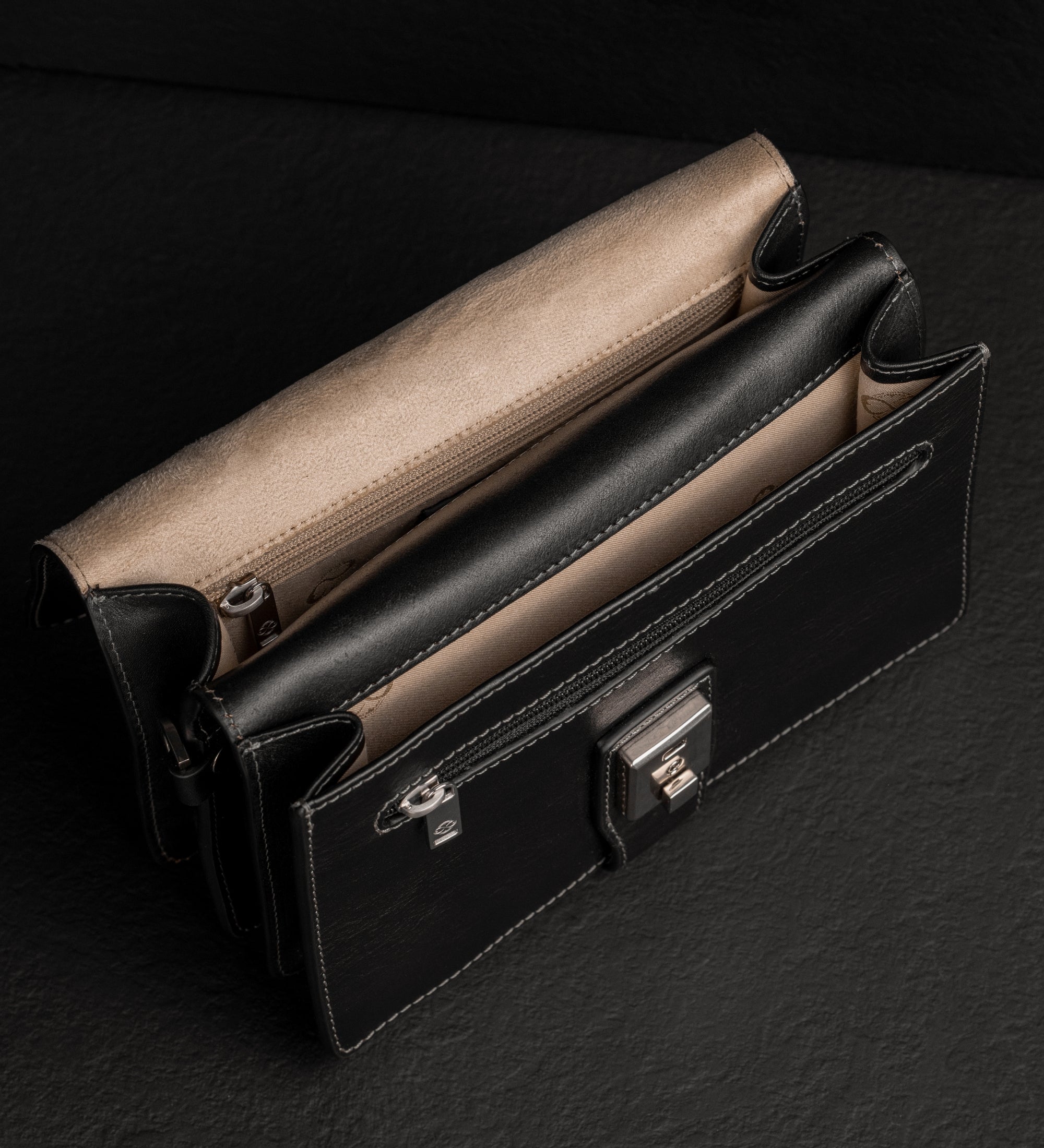 Leren clutch compacte handtas - The Maltese Falcon