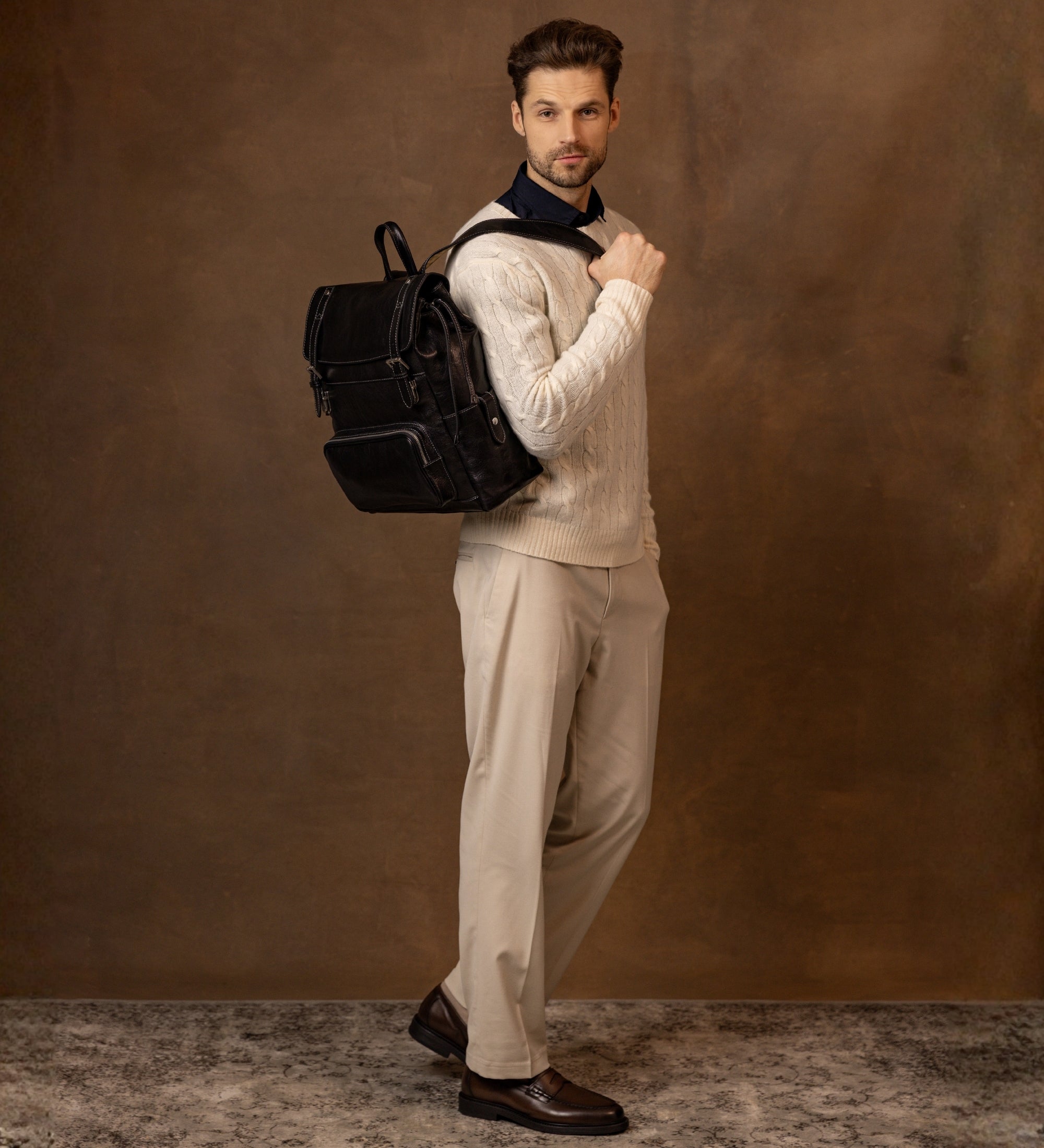 Leren rugtas - The Good Earth