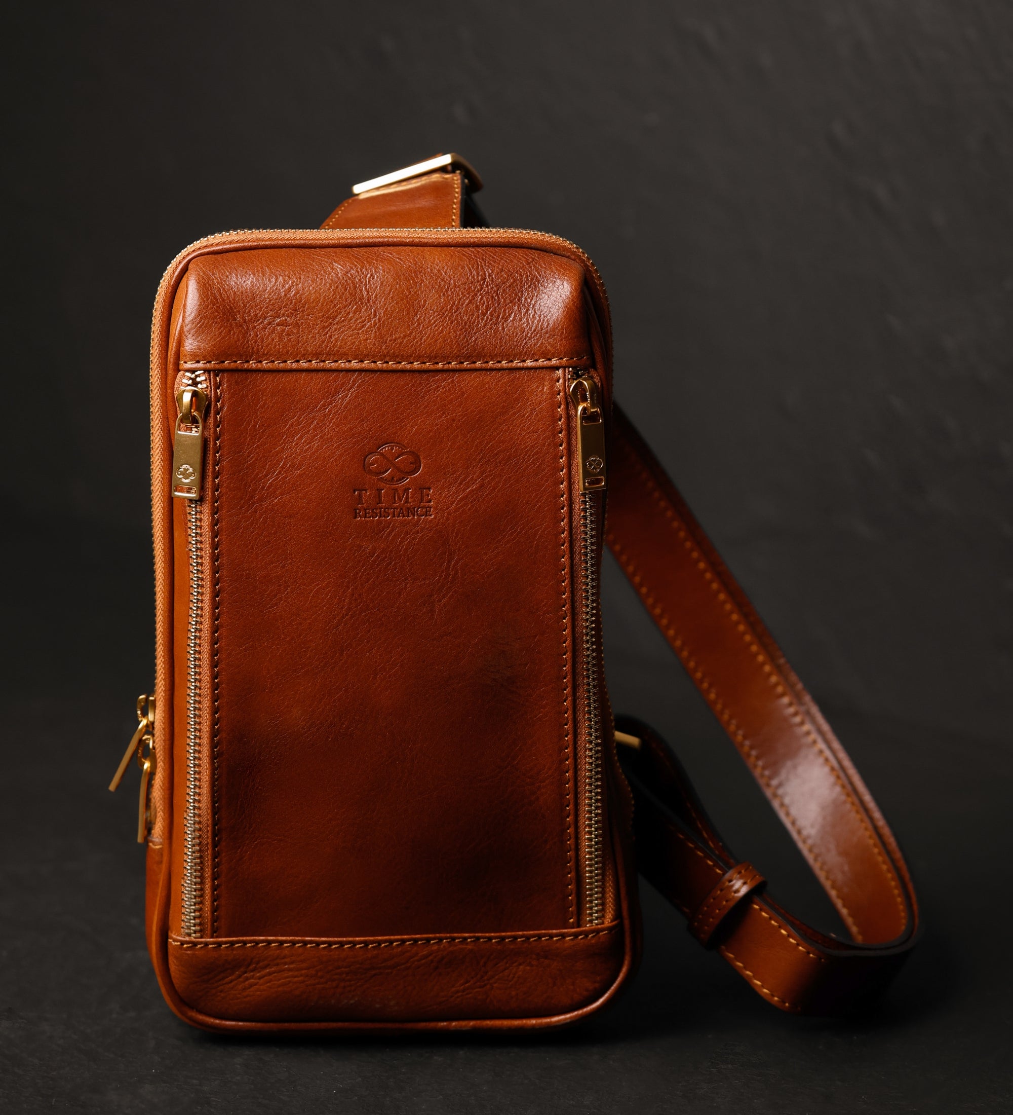 Leren sling bag borsttas - Kim