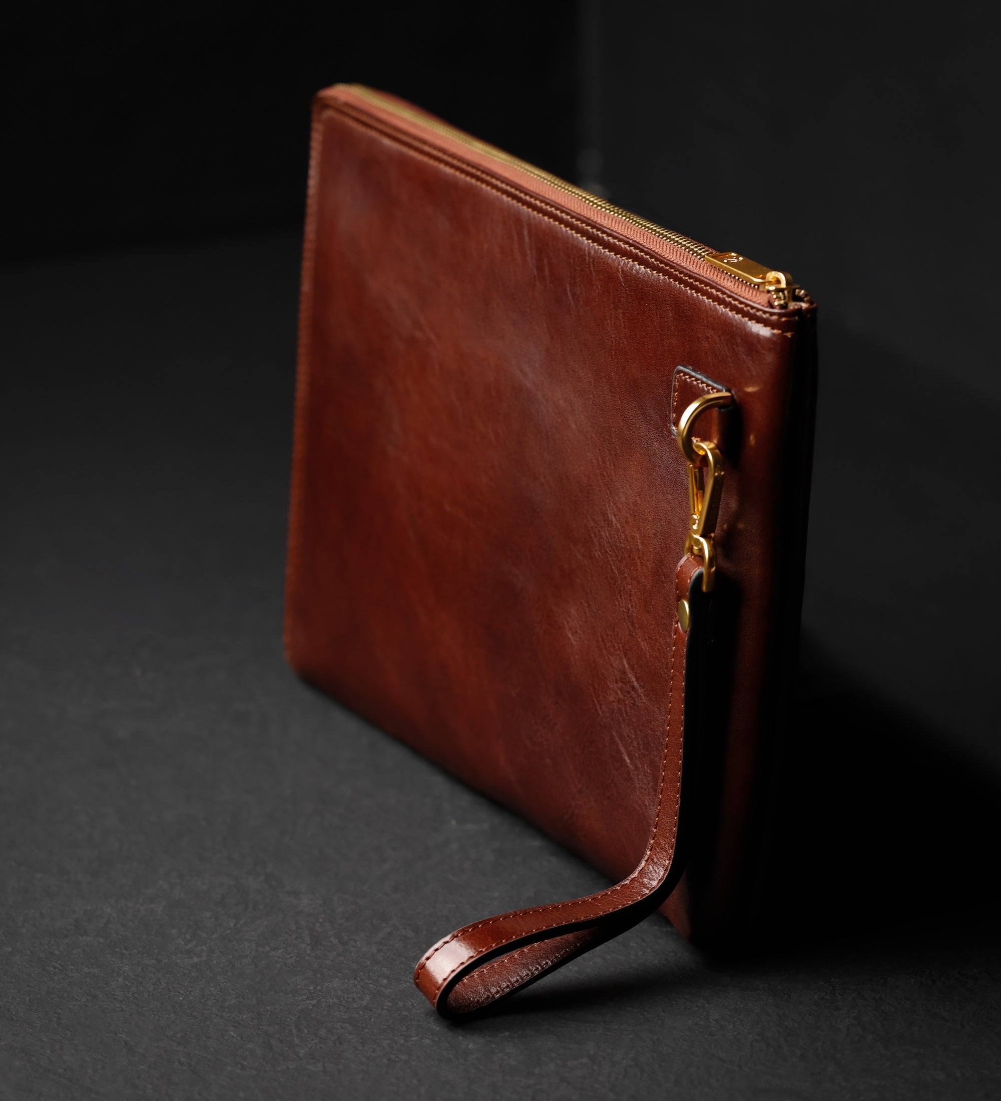 Grote leren clutch compacte handtas voor heren - The Brothers Karamazov