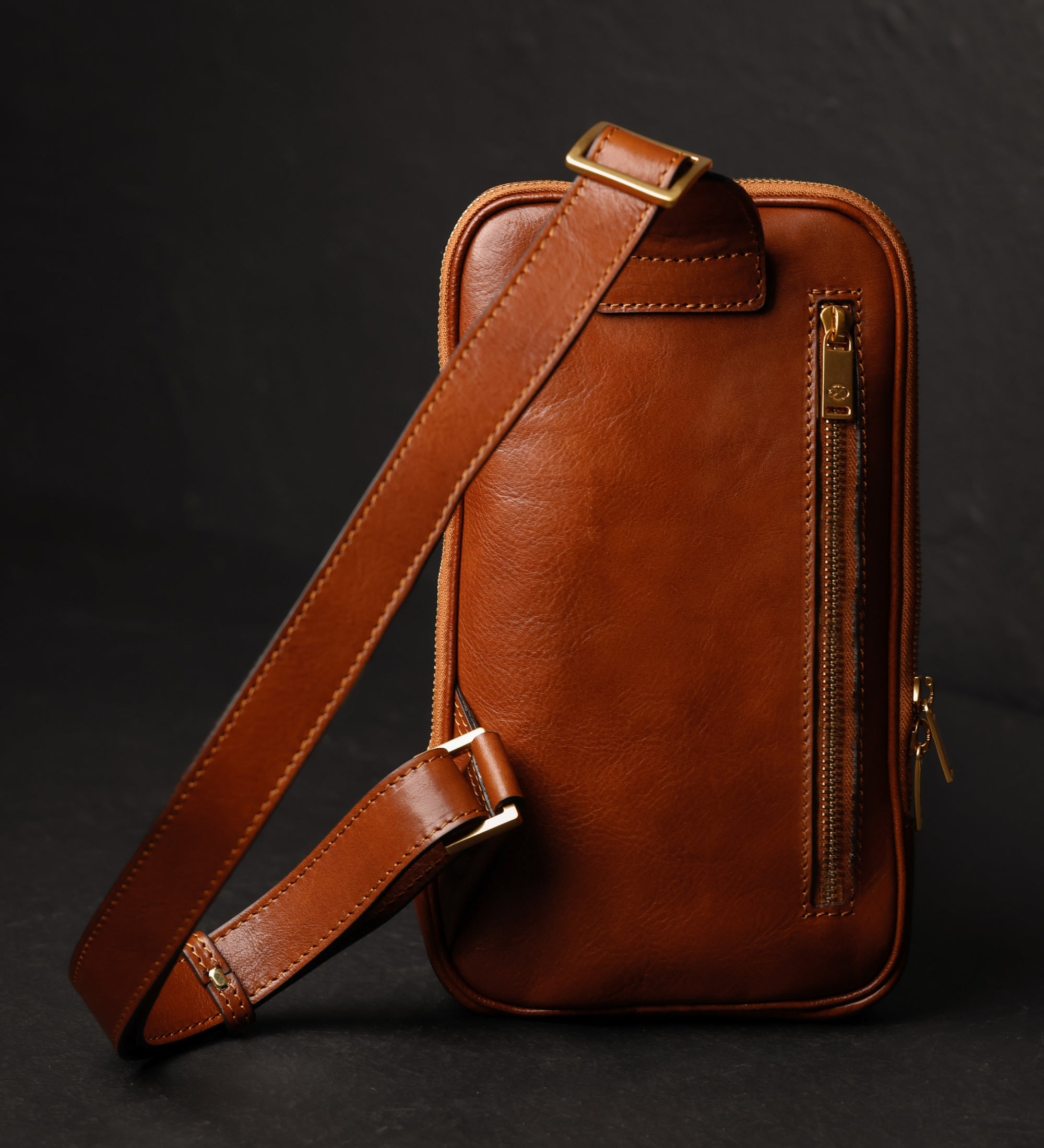 Leren sling bag borsttas - Kim